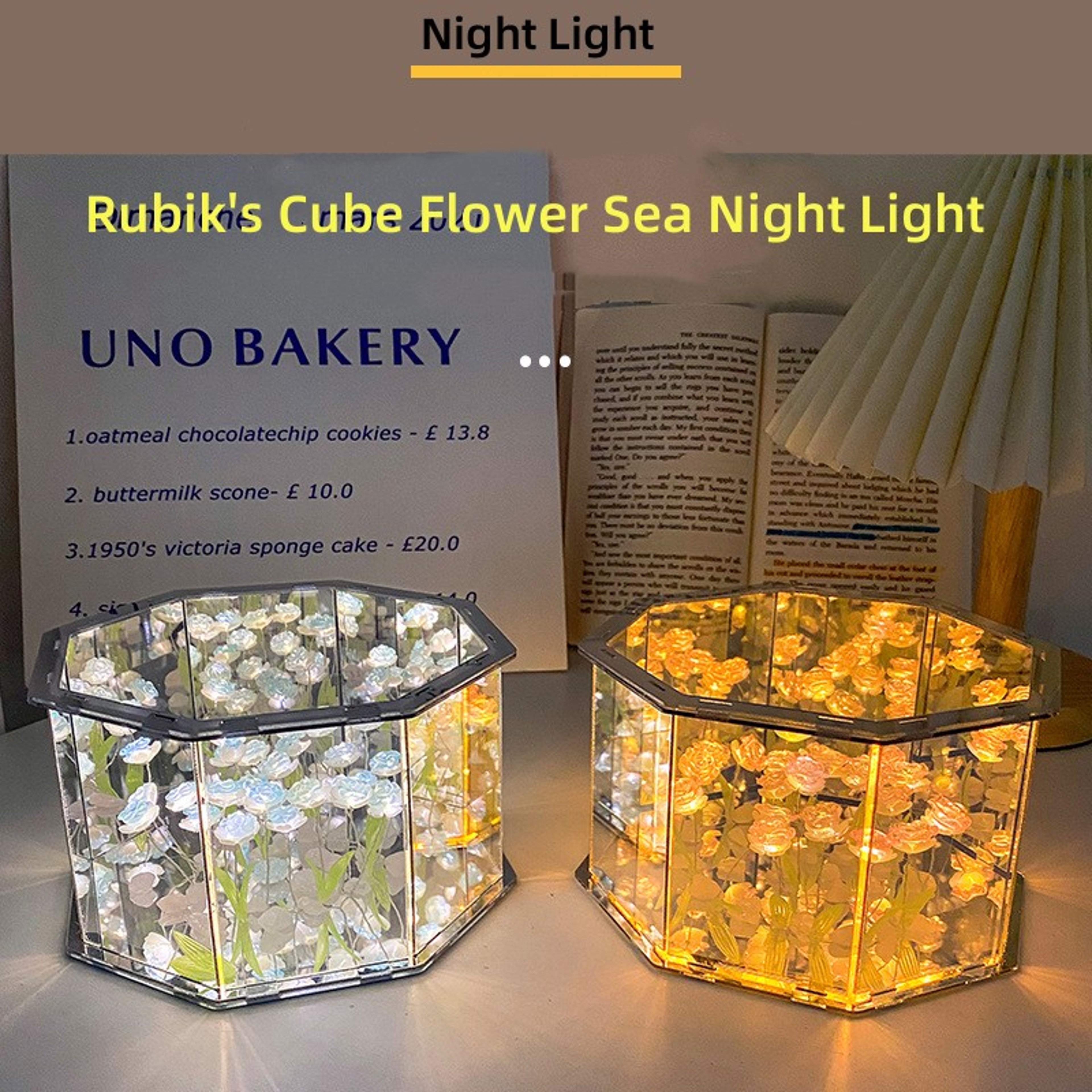 Three-Dimensional Tulip Night Light, DIY Handmade Craft Lamp, LED Birthday Gift – view 2