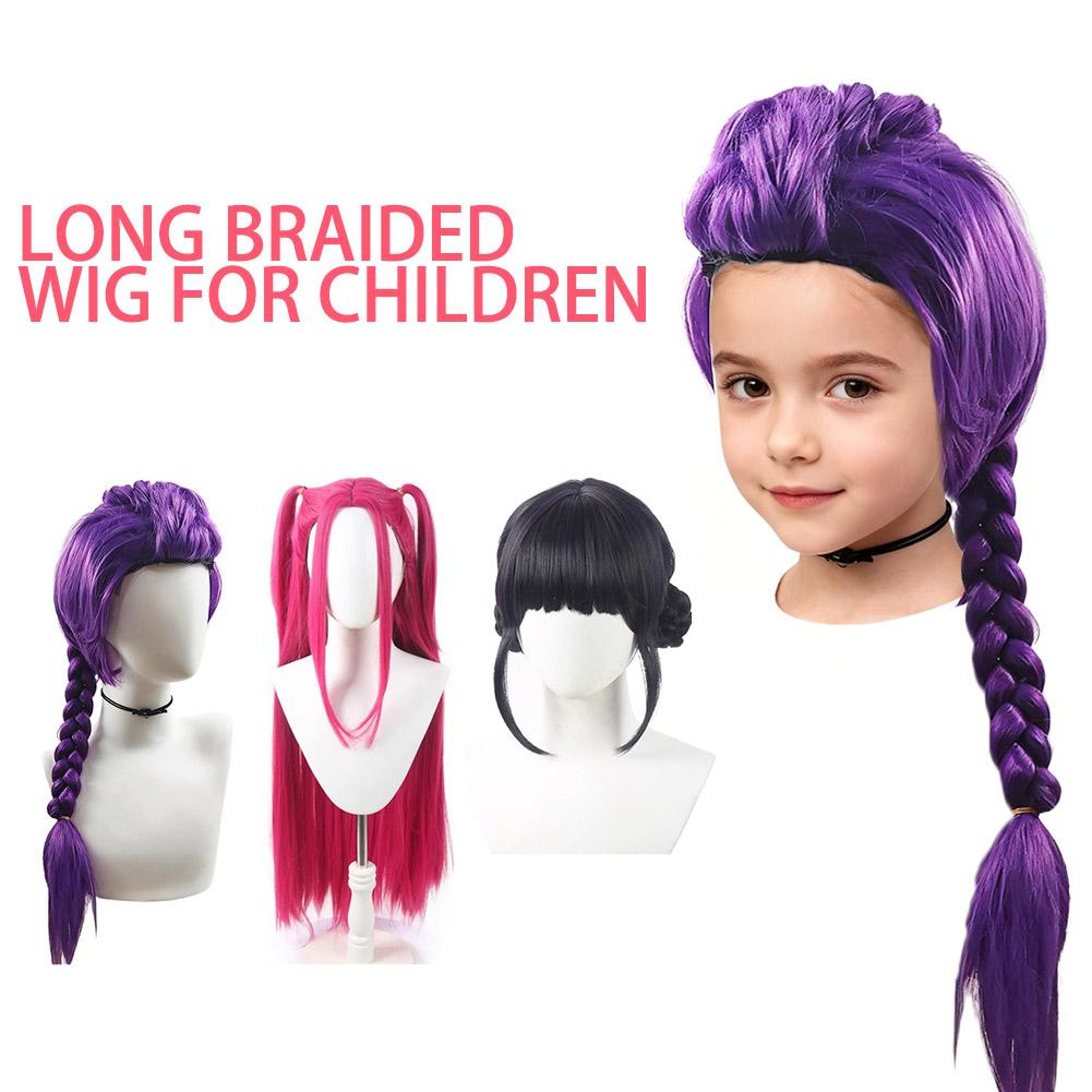 Christmas Day Demon Hunters Mira Rumi Zoey Cosplay Wig, Stage Role Play Wig for Girl – view 4
