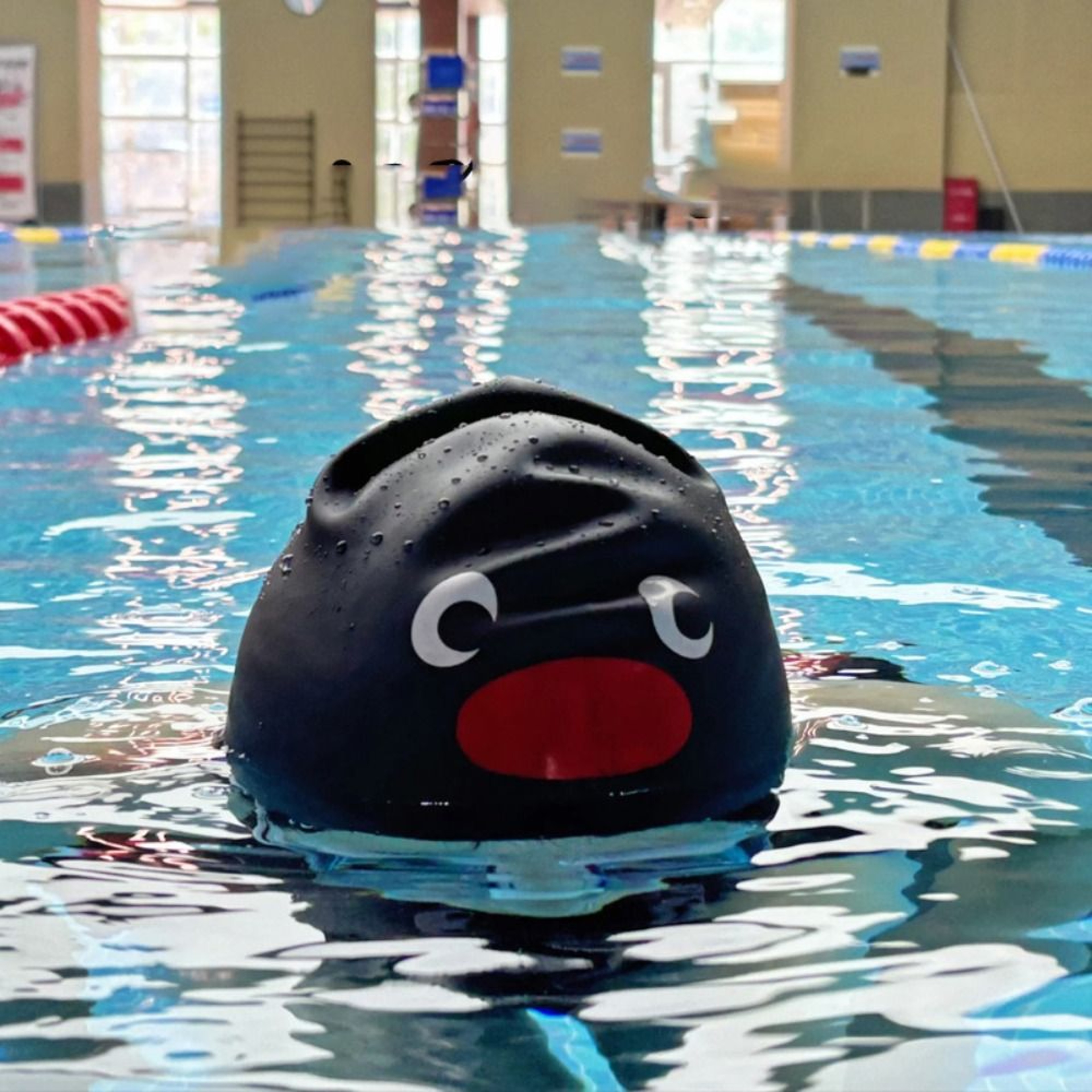 Cute Cartoon Silicone Swimming Cap with Ear Protection Waterproof Elastic Swim Hat – view 3