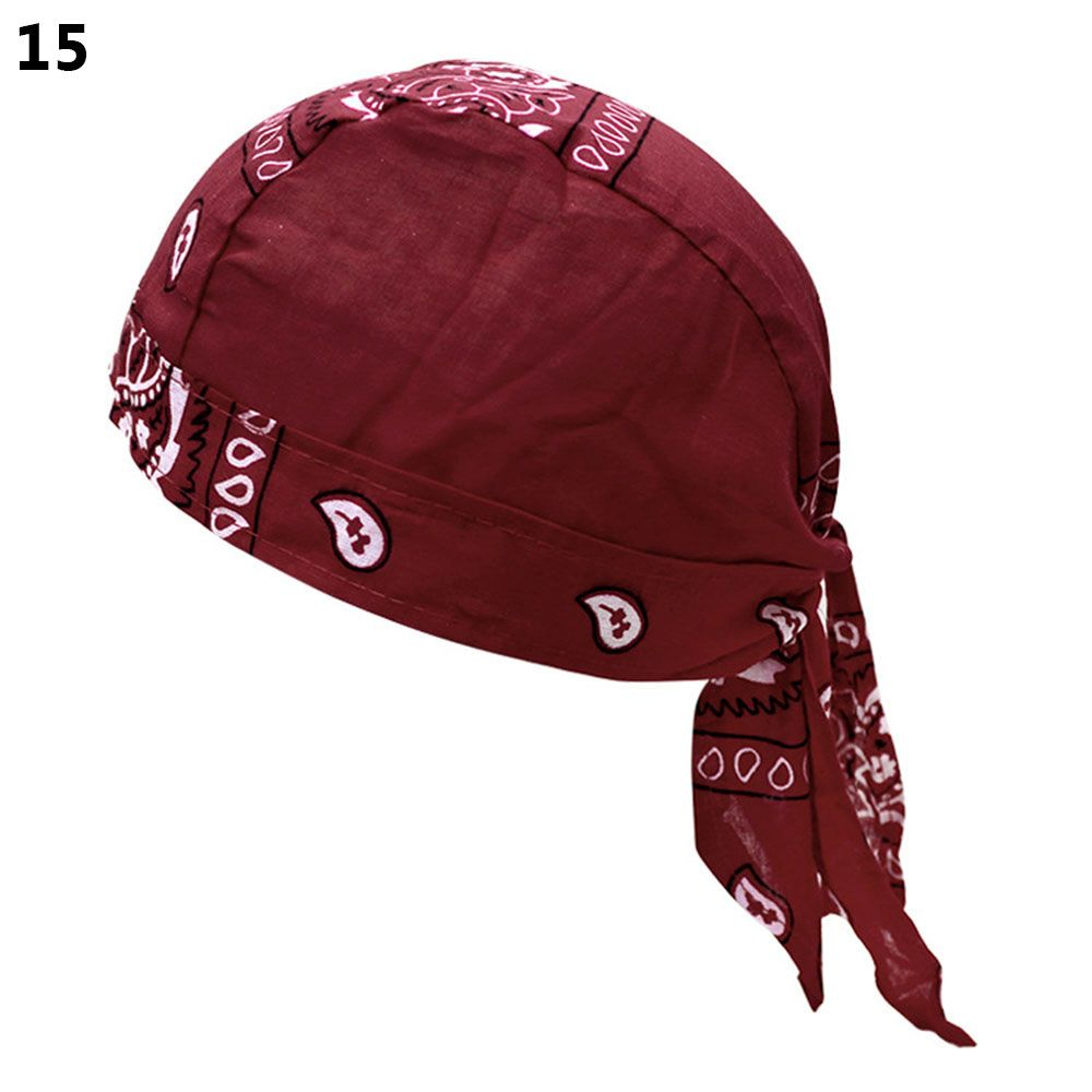 Adjustable Chemo Cap for Men Women, Quick Dry Pirate Hat, Outdoor Sport Bandana Cycling Headscarf – view 7