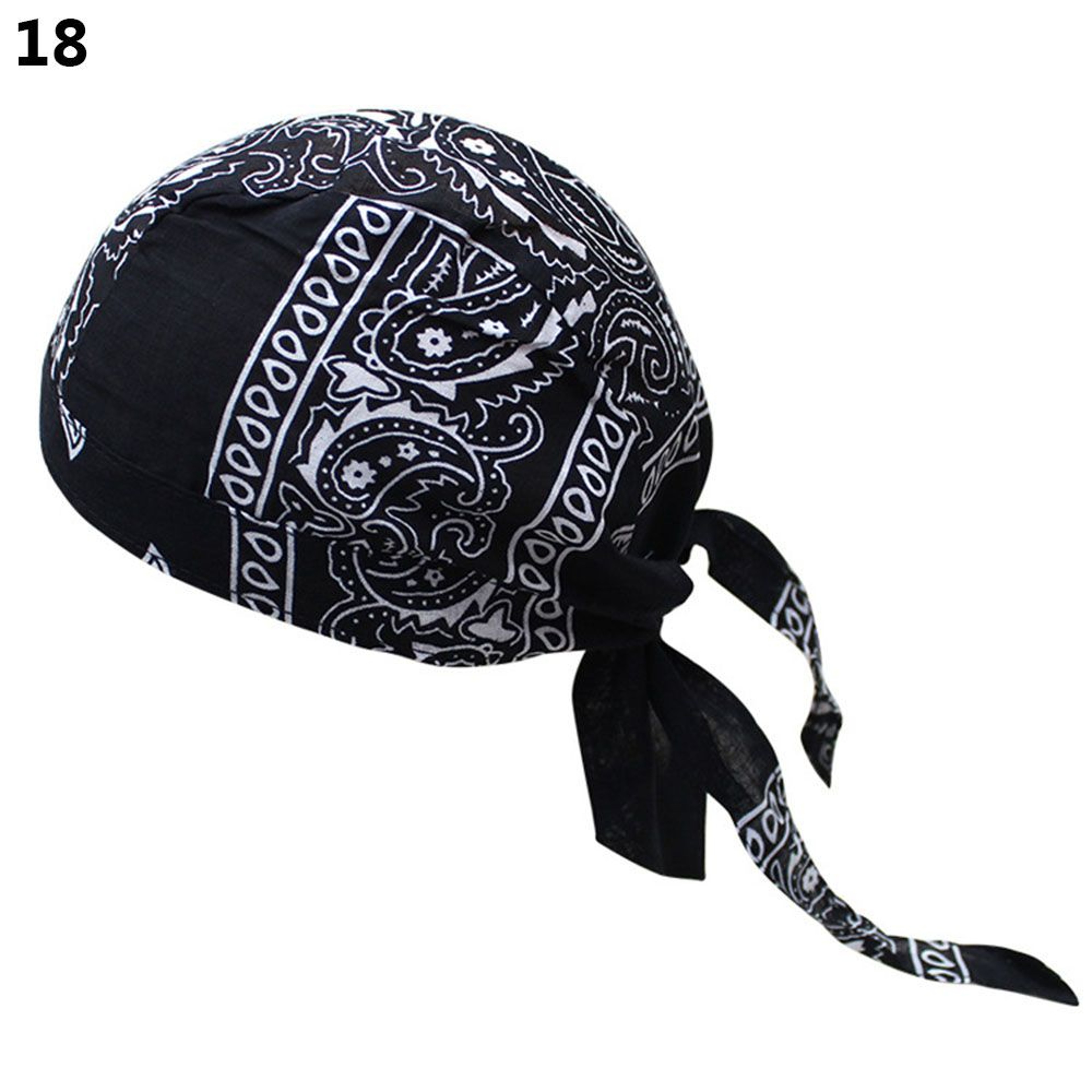 Adjustable Chemo Cap for Men Women, Quick Dry Pirate Hat, Outdoor Sport Bandana Cycling Headscarf – view 12