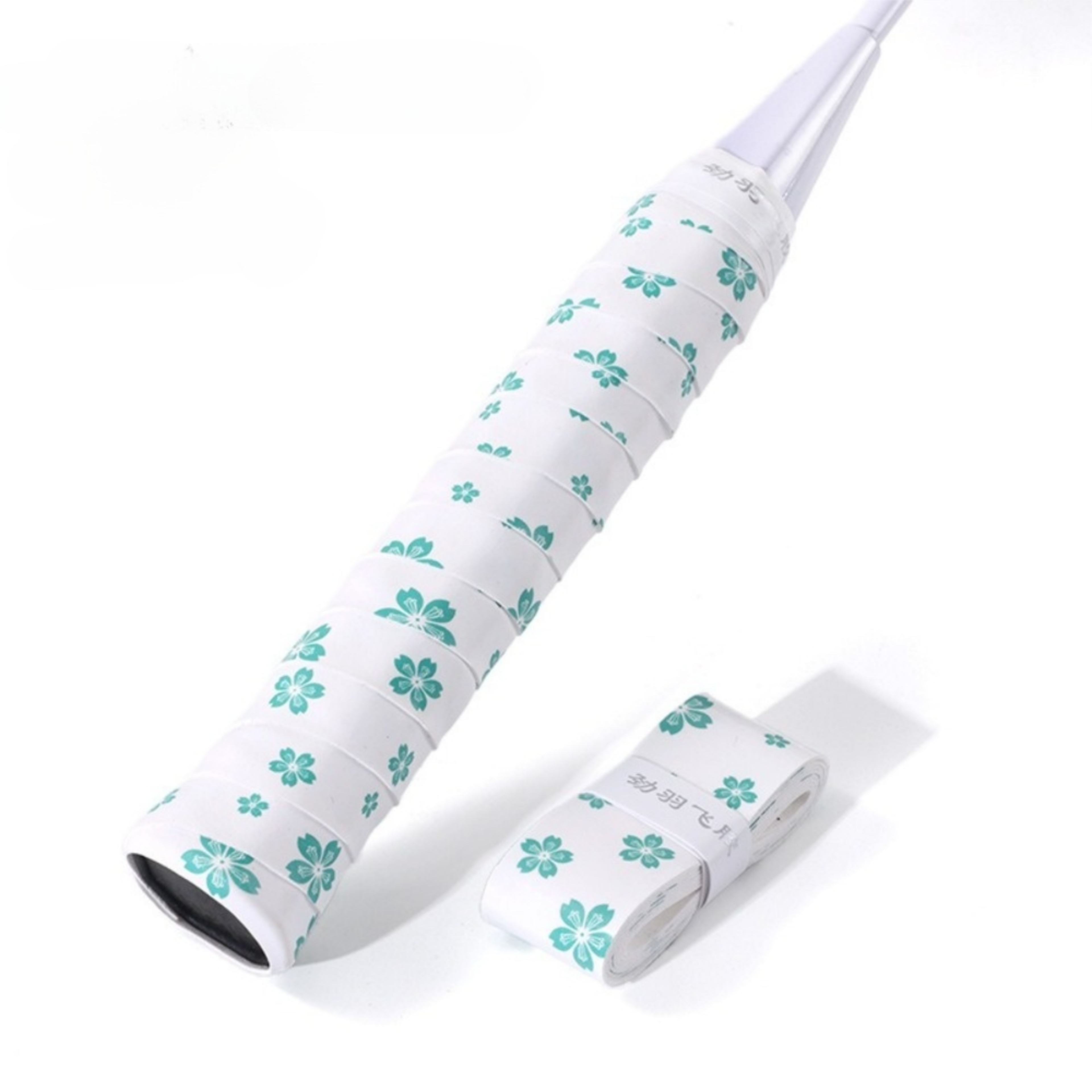 Badminton Racket Grips Wrap, Sweat-Absorbent Sakura Print, Shock-Absorbing & Non-Slip Grip Tape – view 5