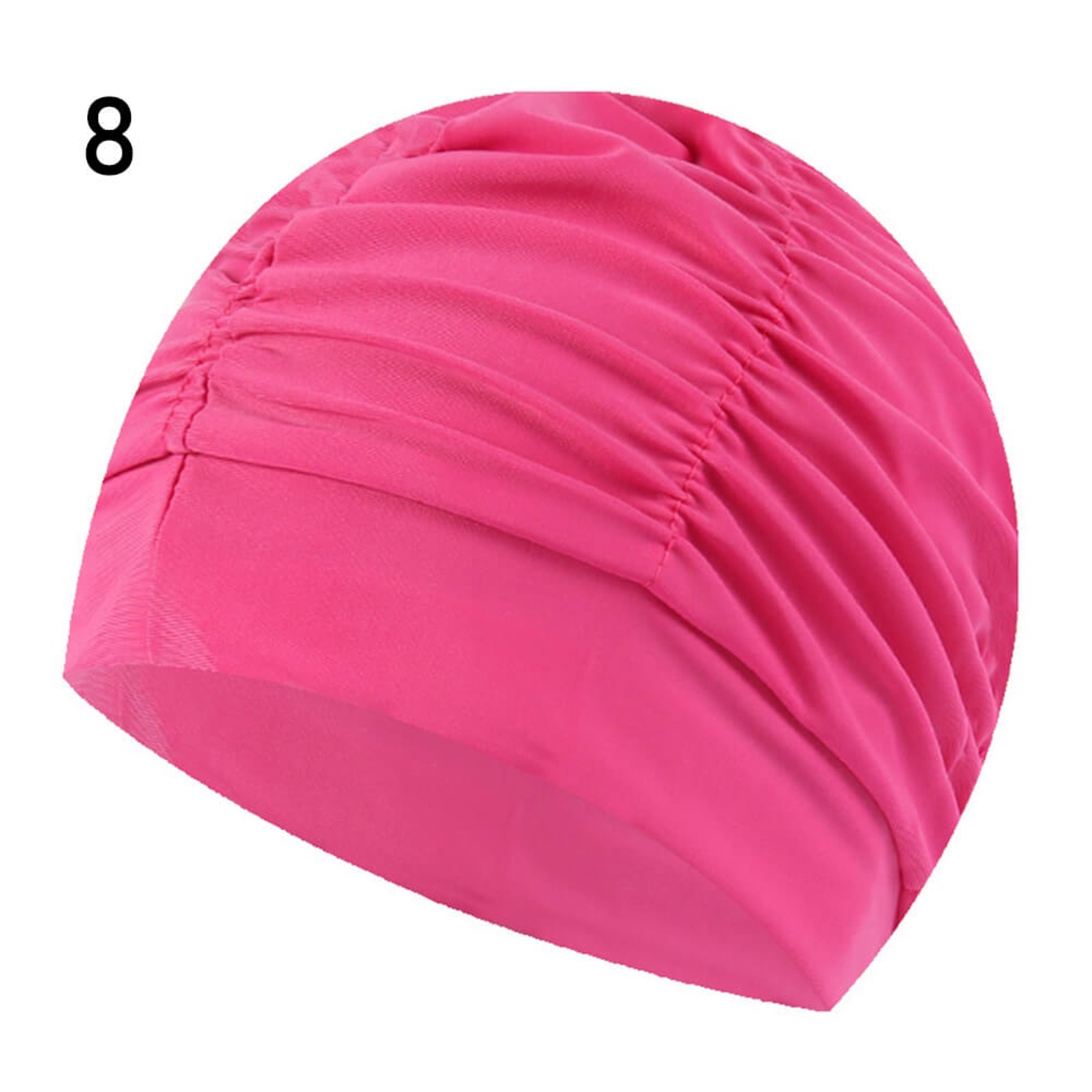 Elastic Nylon Turban, Flowers Printed Swimming Cap, Long Hair Sports Swim Pool Bathing Hat for Men & Women – view 13