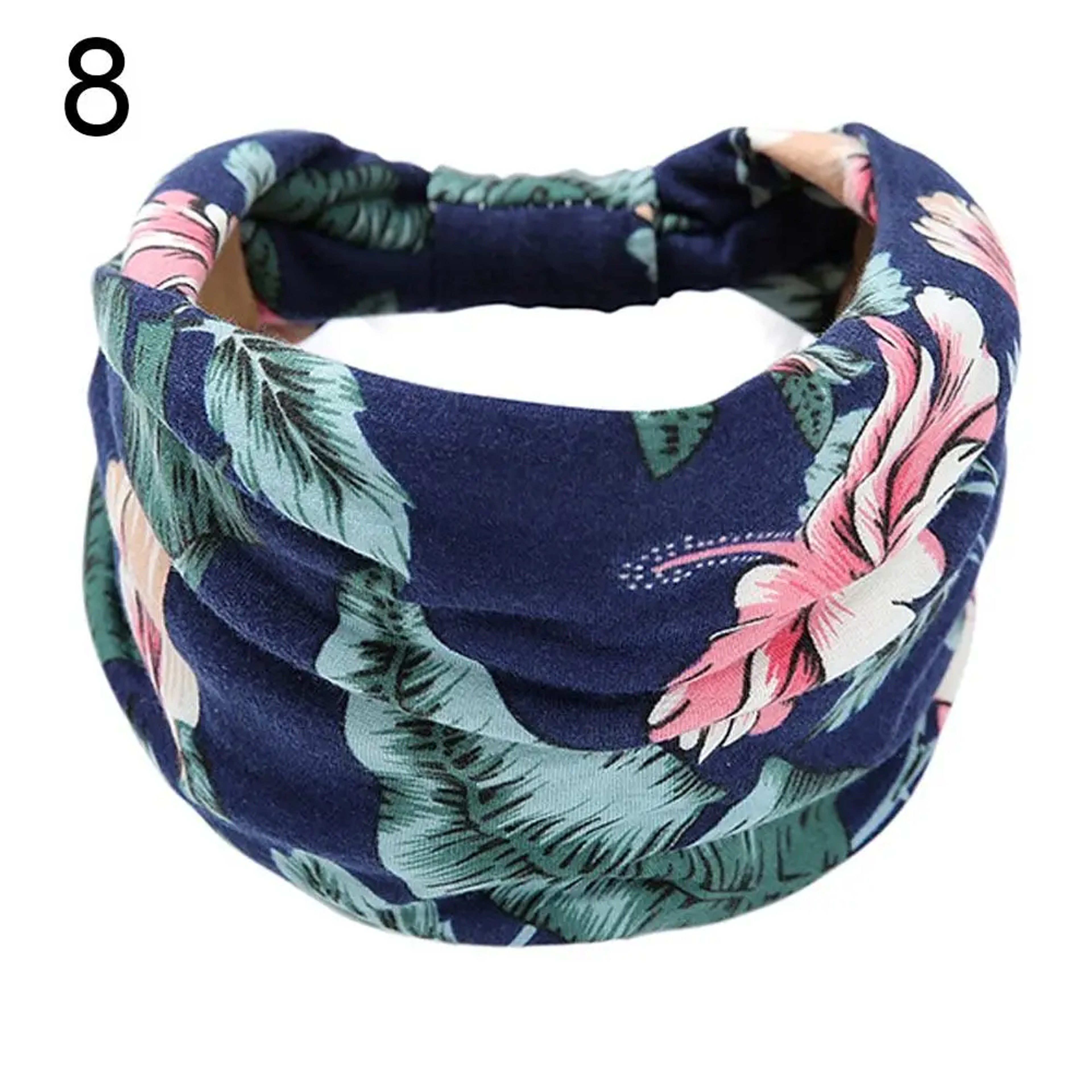 Women Vintage Turban Headwrap, Fashion Tie Dye Wide Knotted Headbands, Elastic Bandanas, Girls Yoga Hair Bands – view 16