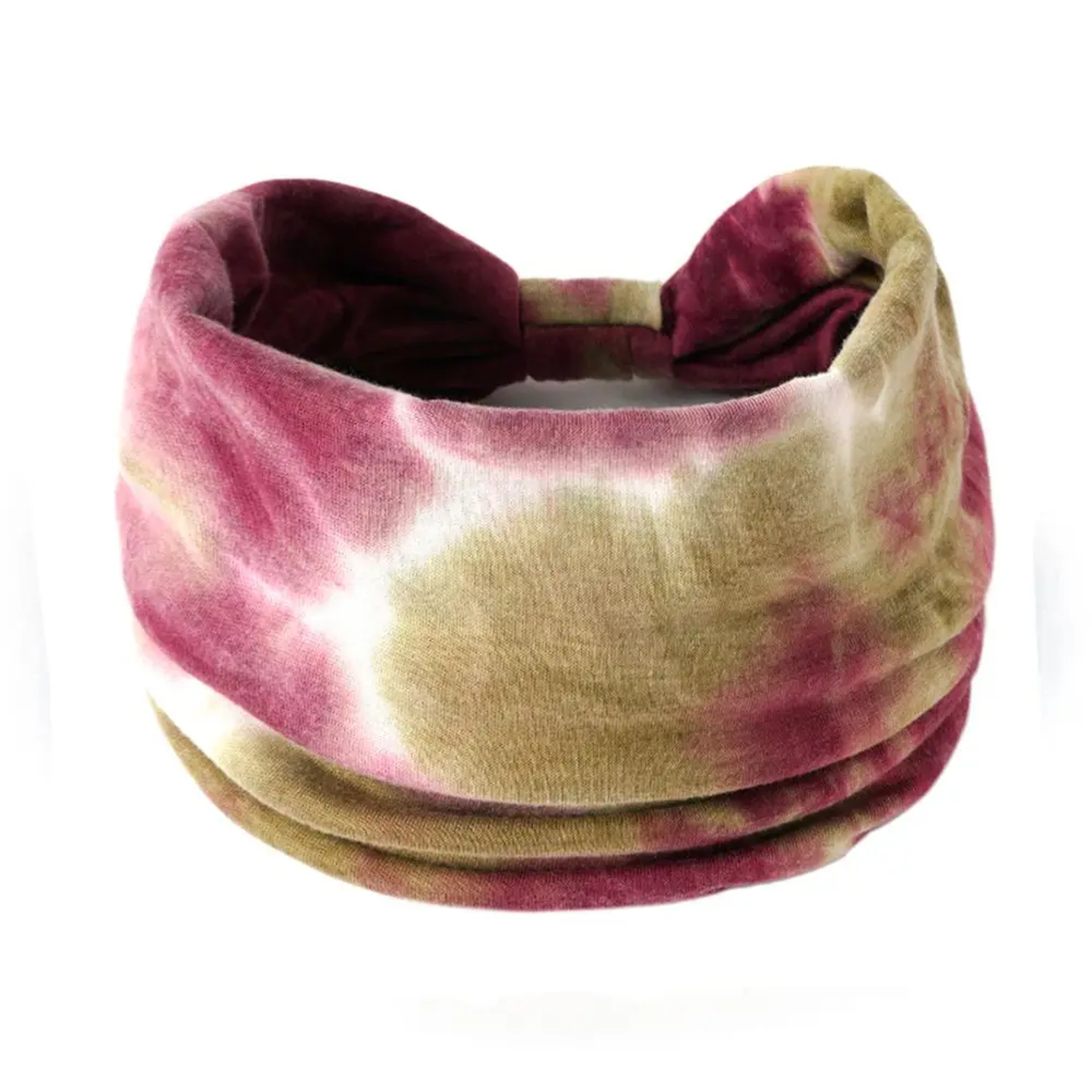Women Vintage Turban Headwrap, Fashion Tie Dye Wide Knotted Headbands, Elastic Bandanas, Girls Yoga Hair Bands – view 22