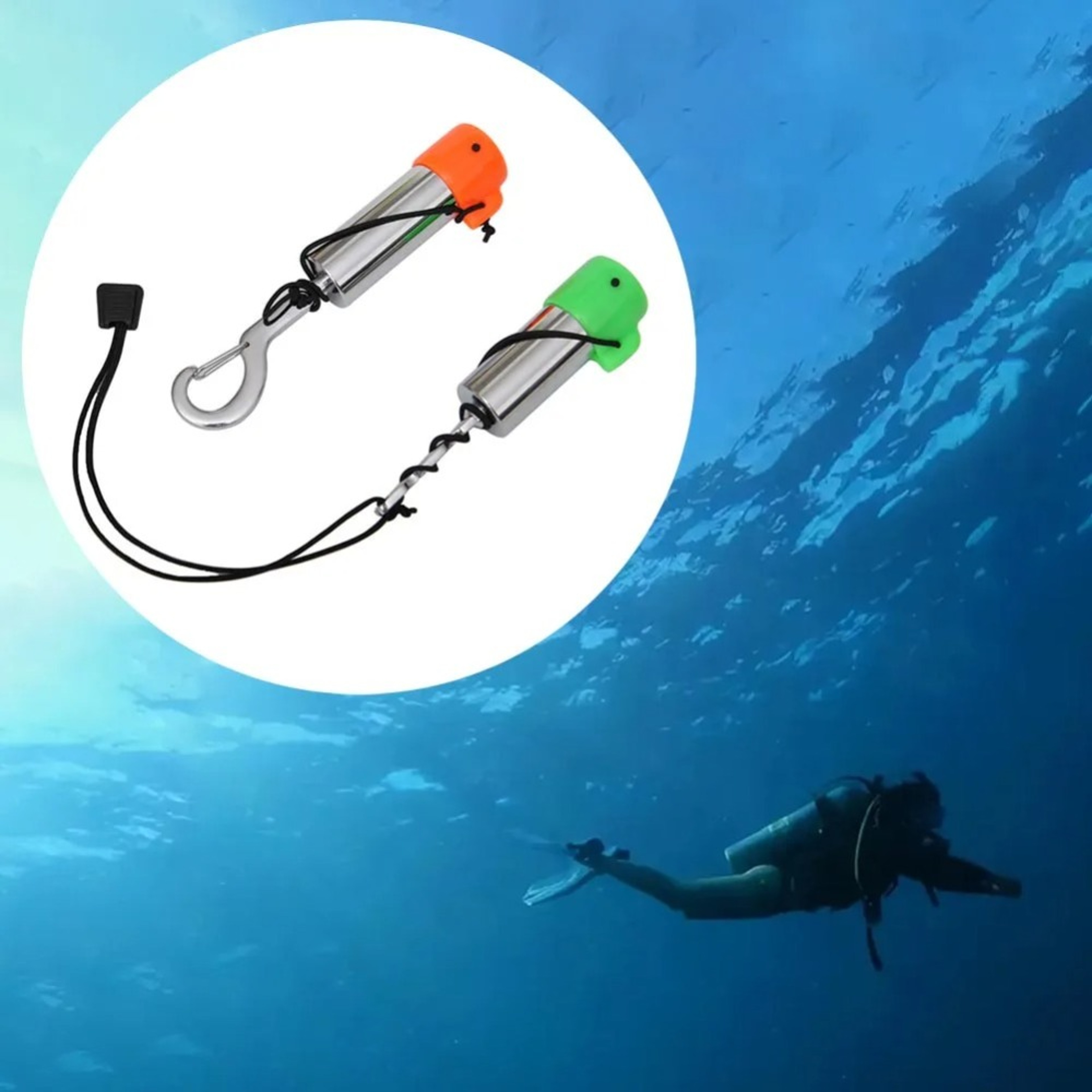 Multifunctional Scuba Diving Signal Shaker, Stainless Steel Signal Bell with Cap, Diving Rattle Noise Maker – view 4