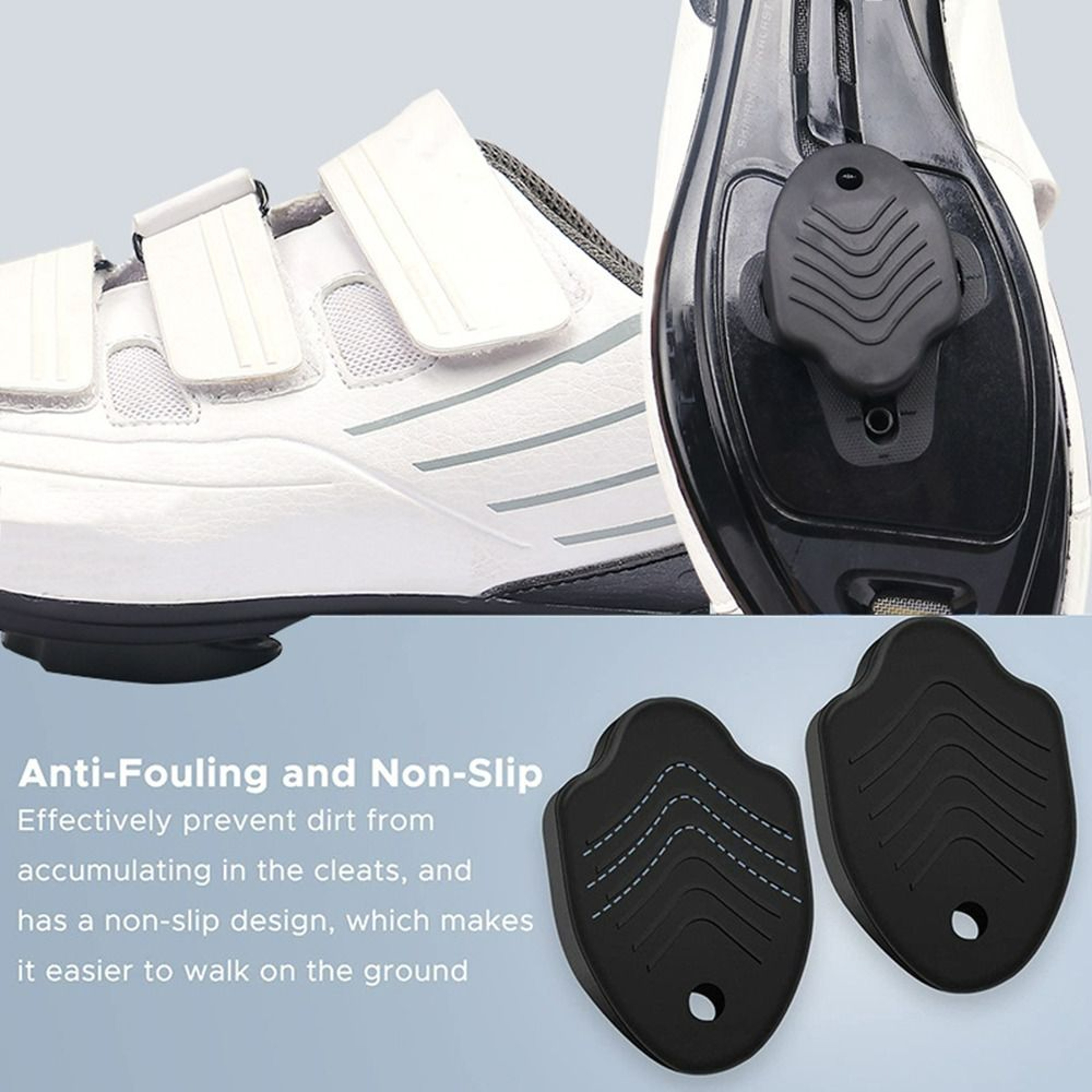 Unisex Wear-resistant SPD Cleat Covers, Plastic Anti-slip Bike Cleat Lock, Protective Sleeve for Cycling – view 6