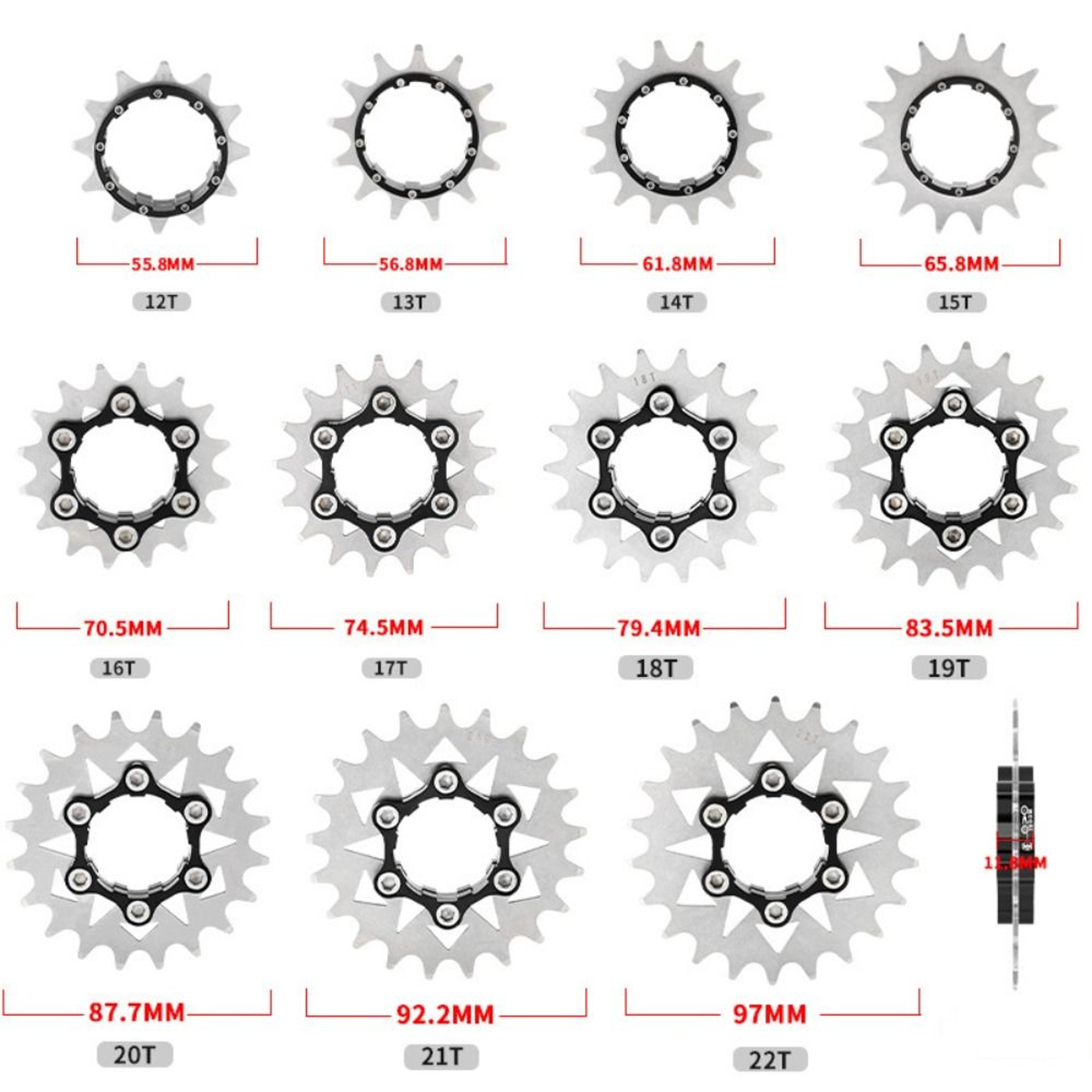 High-Quality Aluminum Alloy Single Speed Conversion Kit with Freewheel Bike Sprocket in Black, Red, Gold, and Silver – view 5