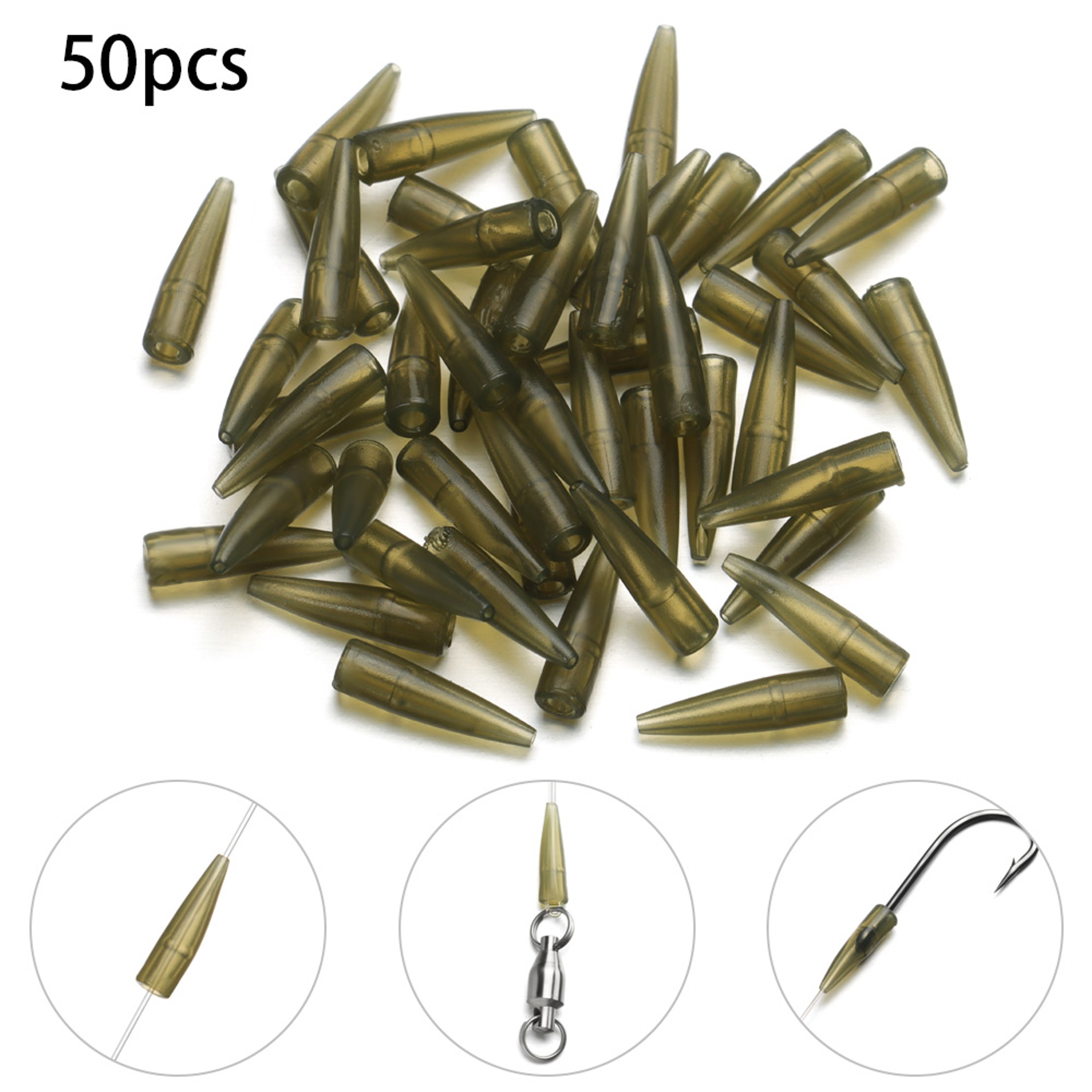 Soft Anti Tangle Sleeve Tail Rubber Cone Chod Helicopter Rig Fishing Method Feeder Tool for Carp Fishing – view 1