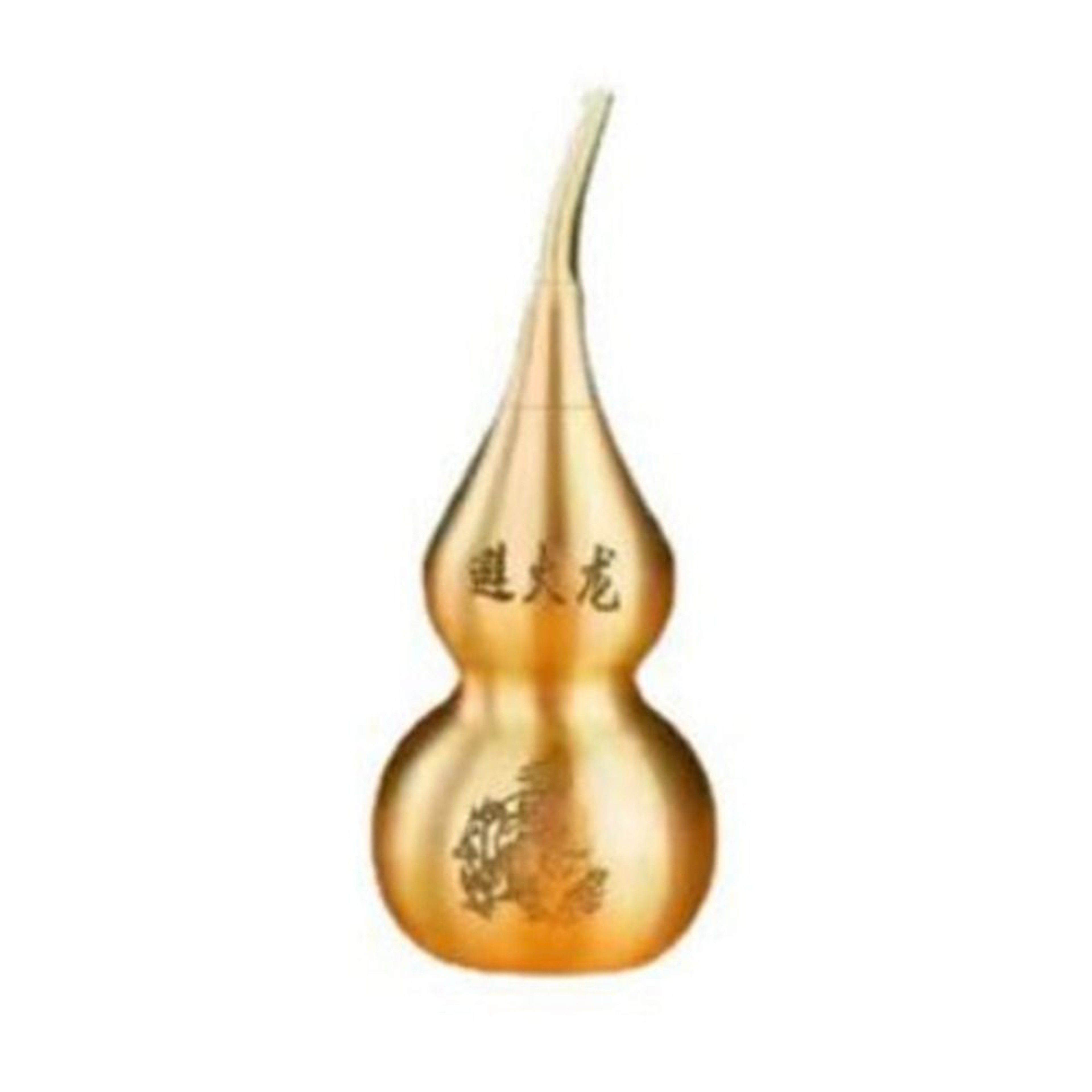 Chinese Brass Feng Shui Wu Lou Gourd Desk Statue Retro Dragon Ornament – view 10