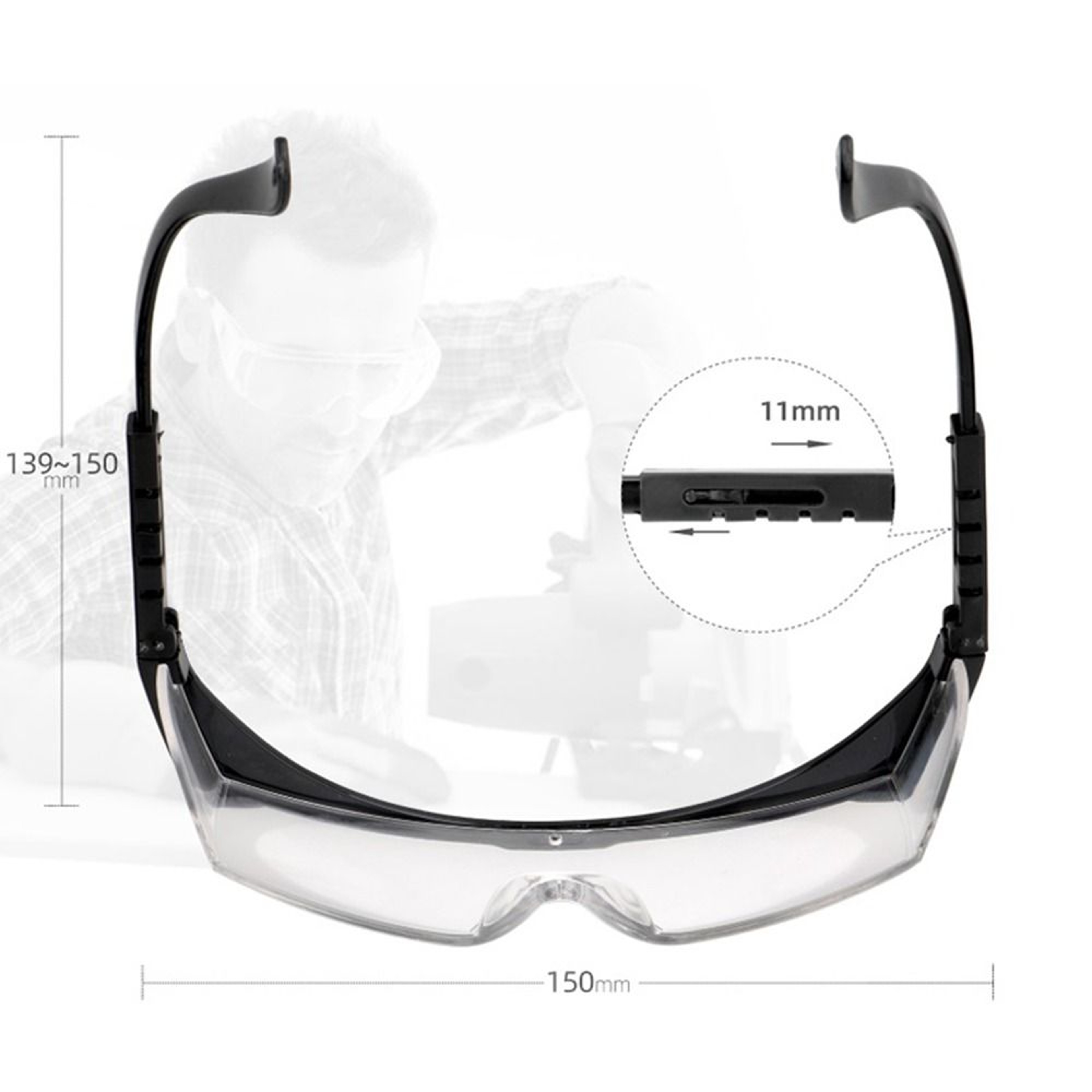 Work Safety Cycling Goggles, Anti-Splash Eye Protection Glasses, Windproof Dustproof, Waterproof Protective – view 6