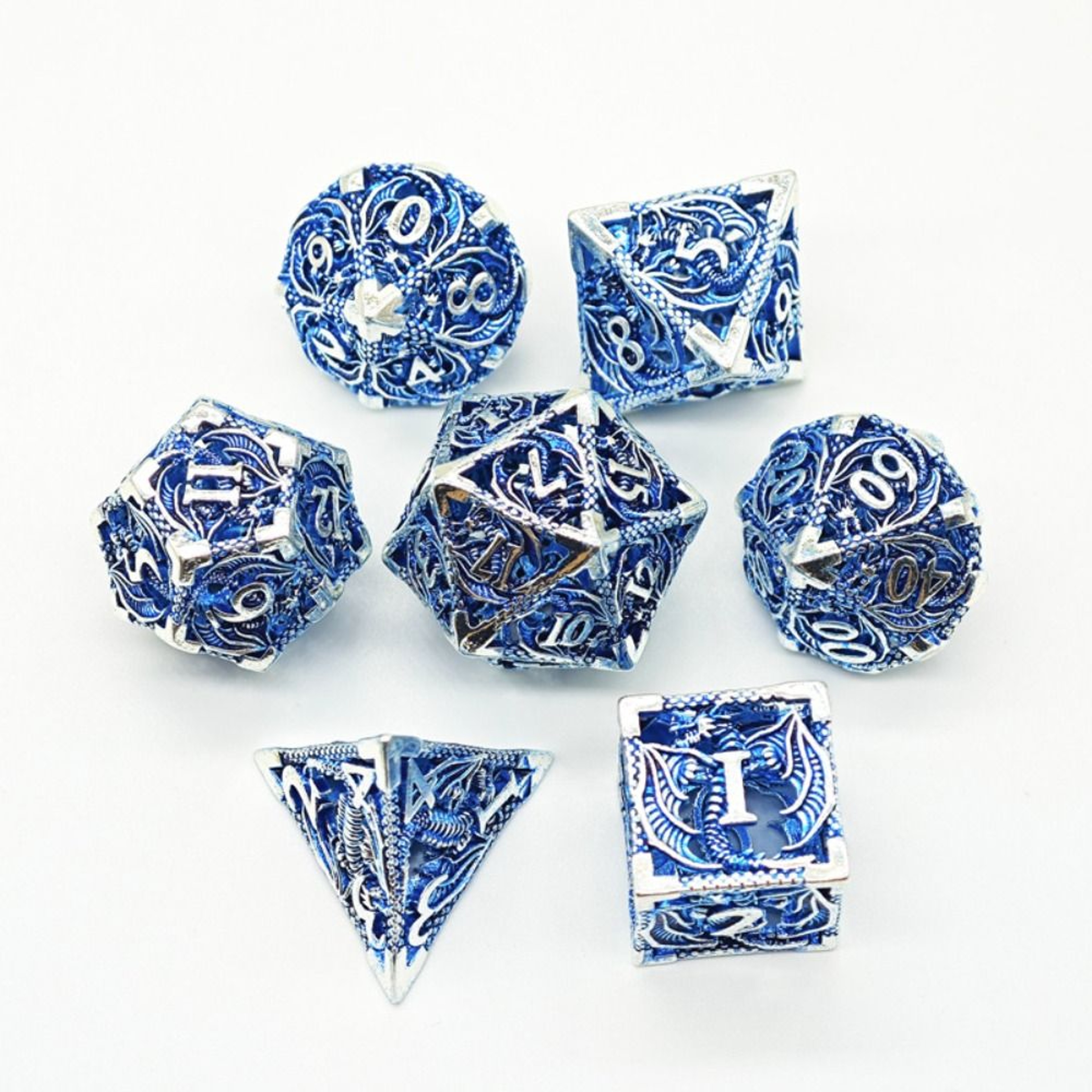 Octopus Polyhedron Hollow Metal Dice Set for Table Games RPG Board Game – view 9