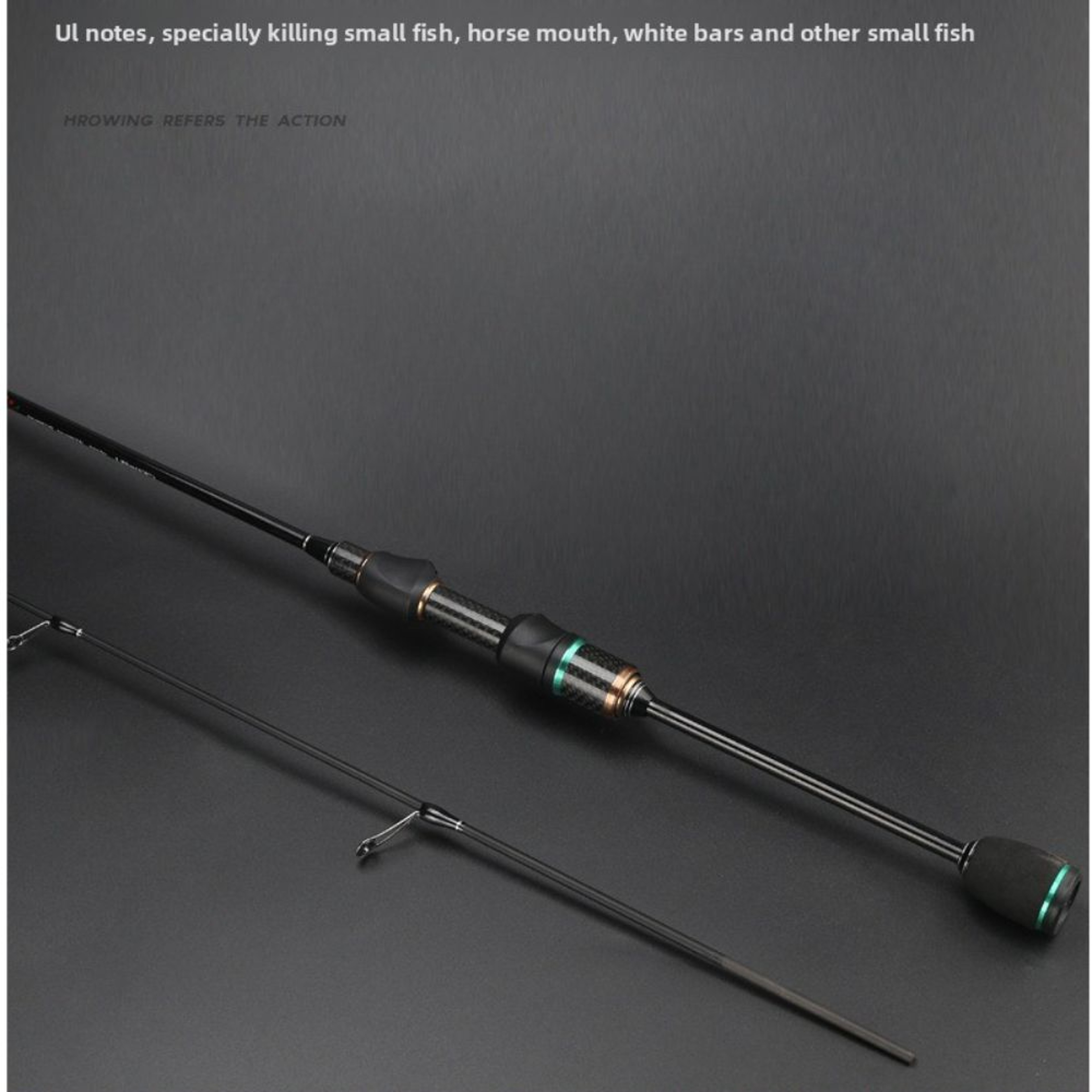 UL Power Carbon Fiber Fishing Pole, Ceramic Guides Carbon Casting Rod for Ultimate Durability – view 3