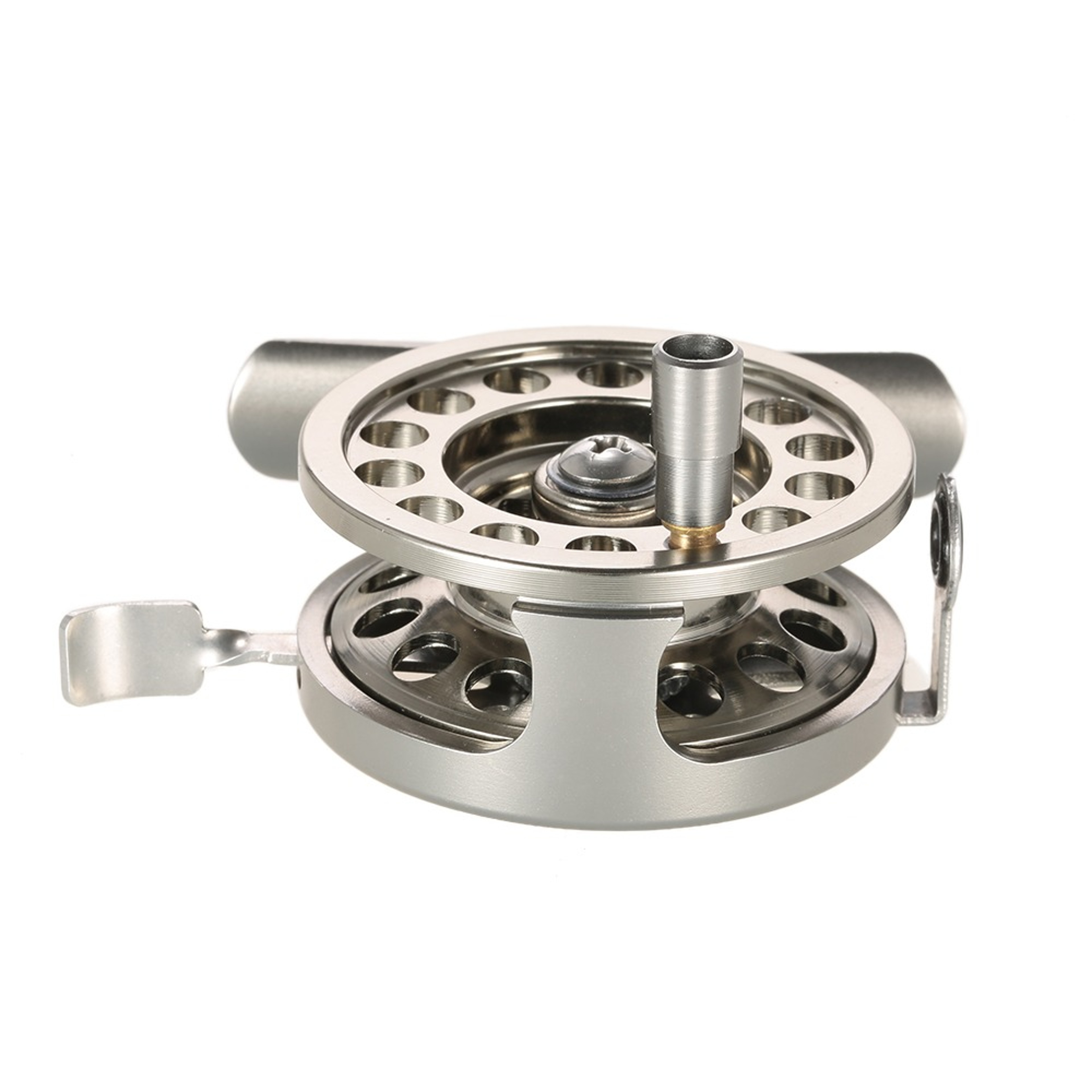 Lightweight Silver Ice Fishing Reel, Aluminum Alloy Fly Fishing Reel, Right Handed Fishing Accessories, Fishing Reel – view 1