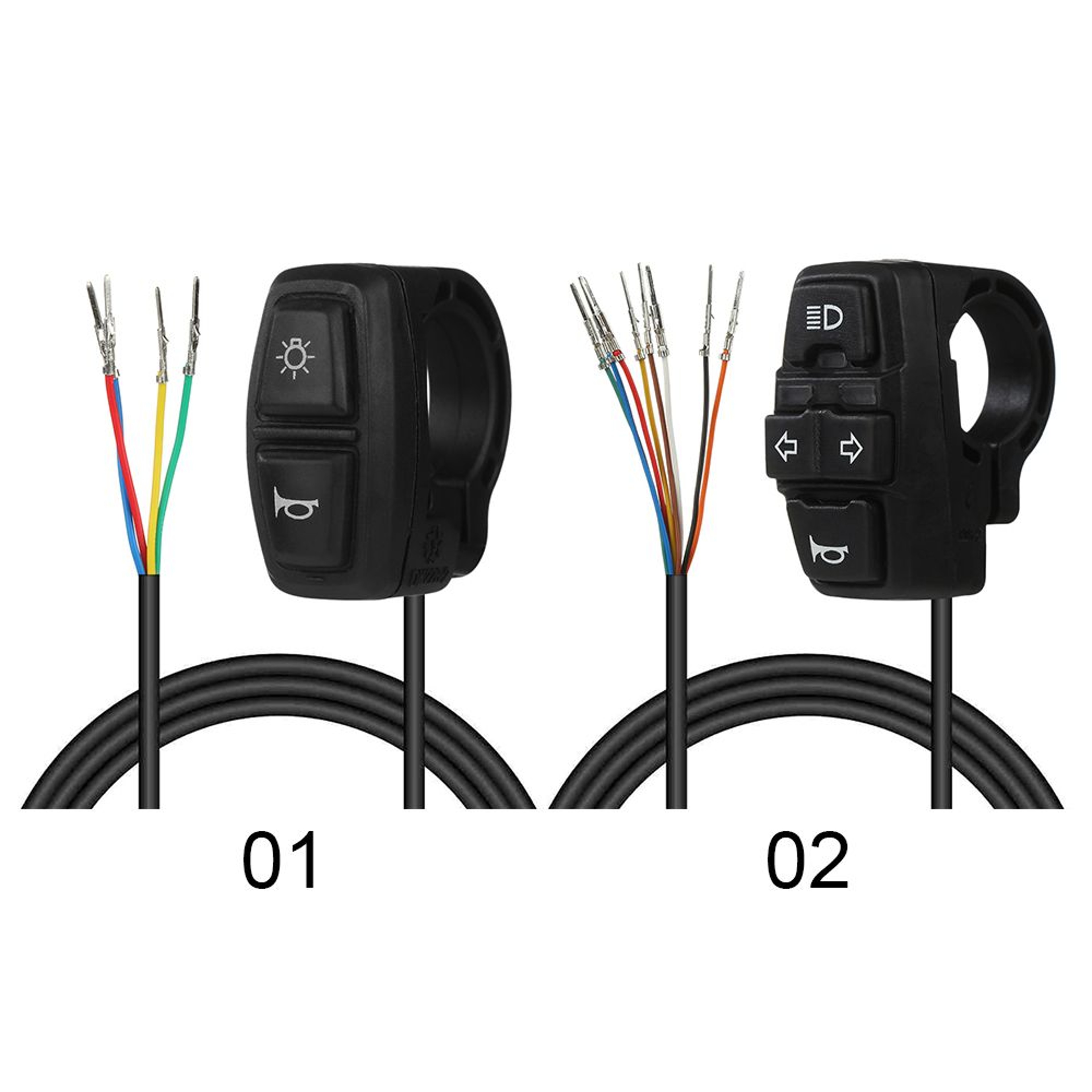 Ebike Lamp Horn Electric Bike Light Switch, Black Electrical System Controls – view 5