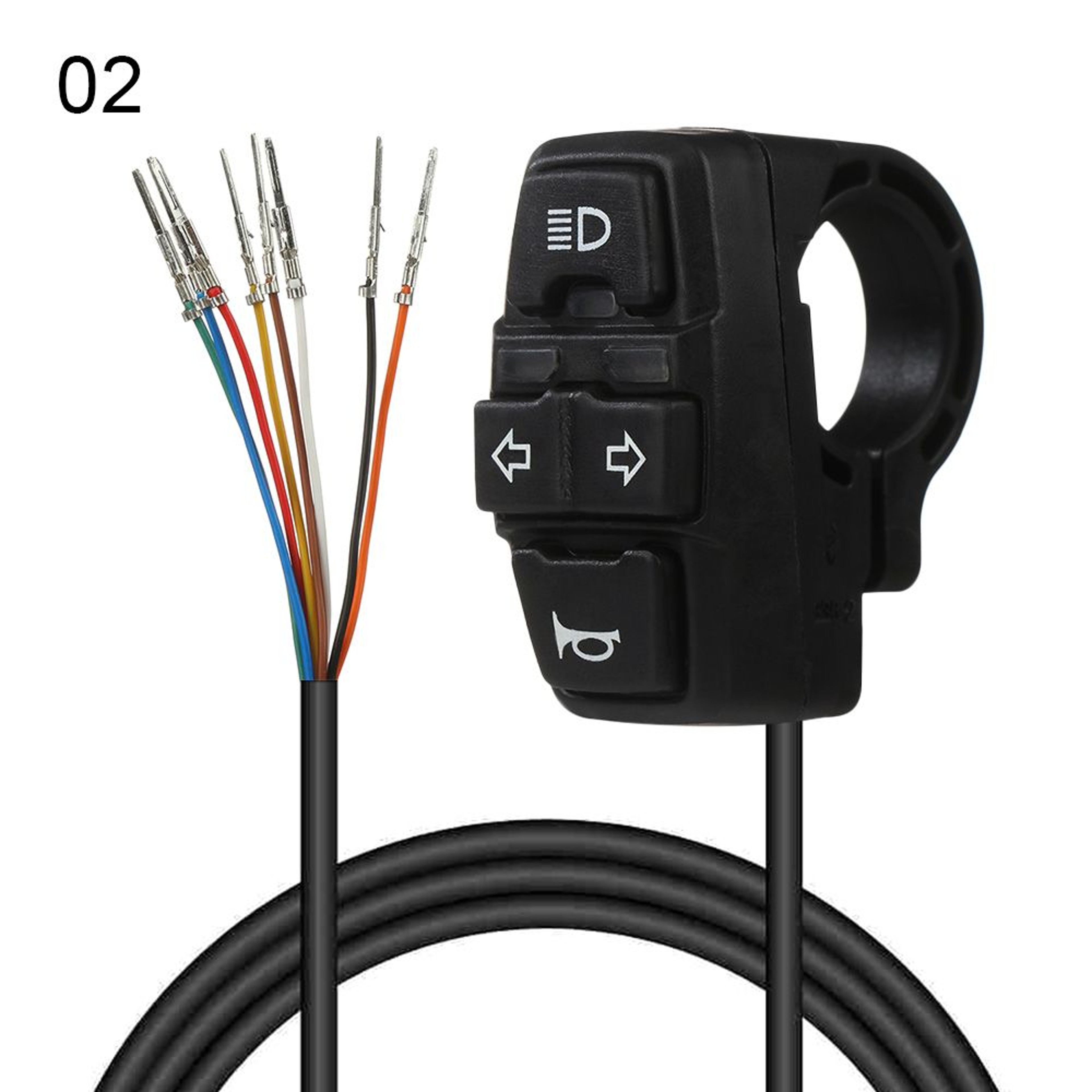 Ebike Lamp Horn Electric Bike Light Switch, Black Electrical System Controls – view 8