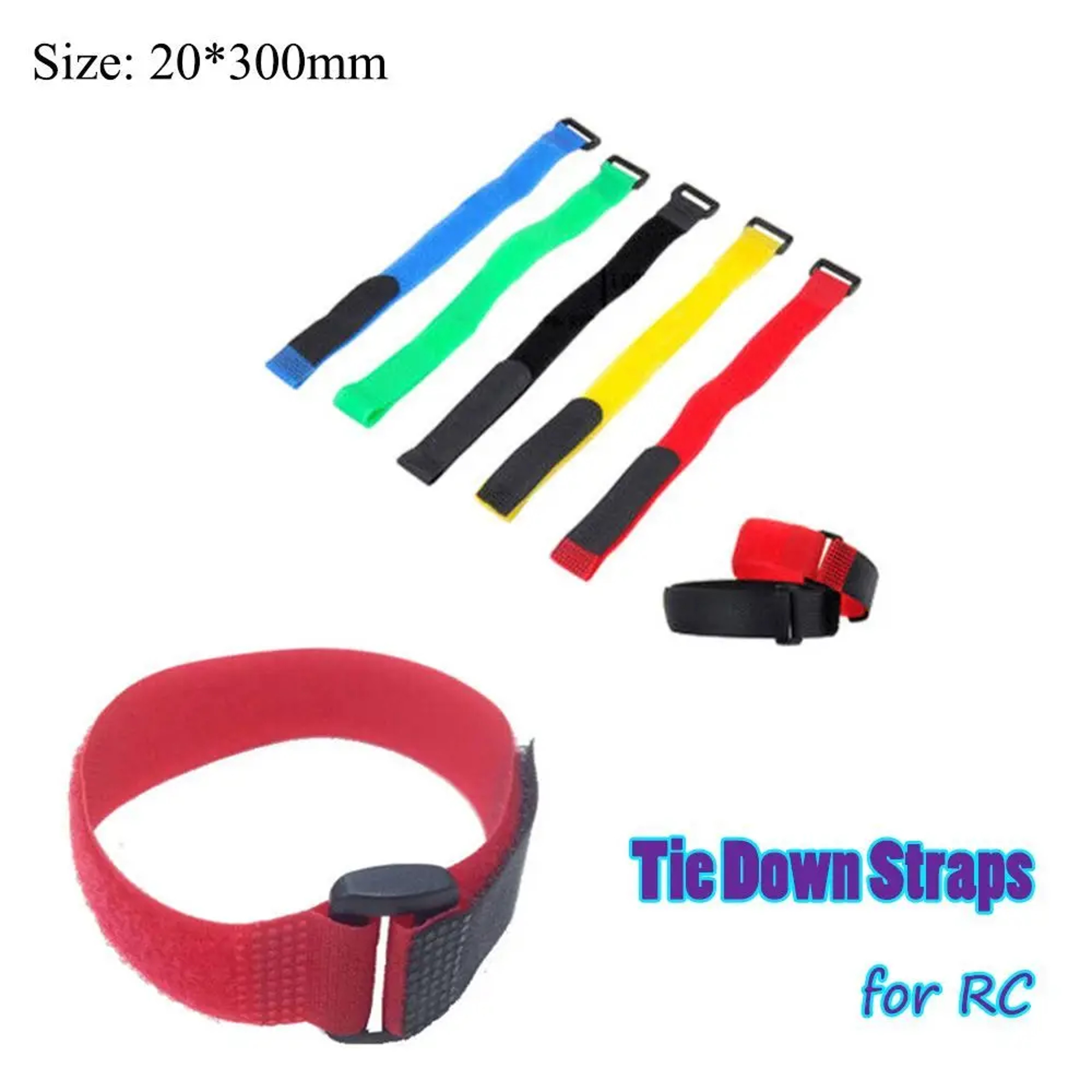 Multicolor Bicycle Handlebar Straps, High Quality RC Eachine Lipo Battery Antiskid Nylon Cable Tie Down – view 2