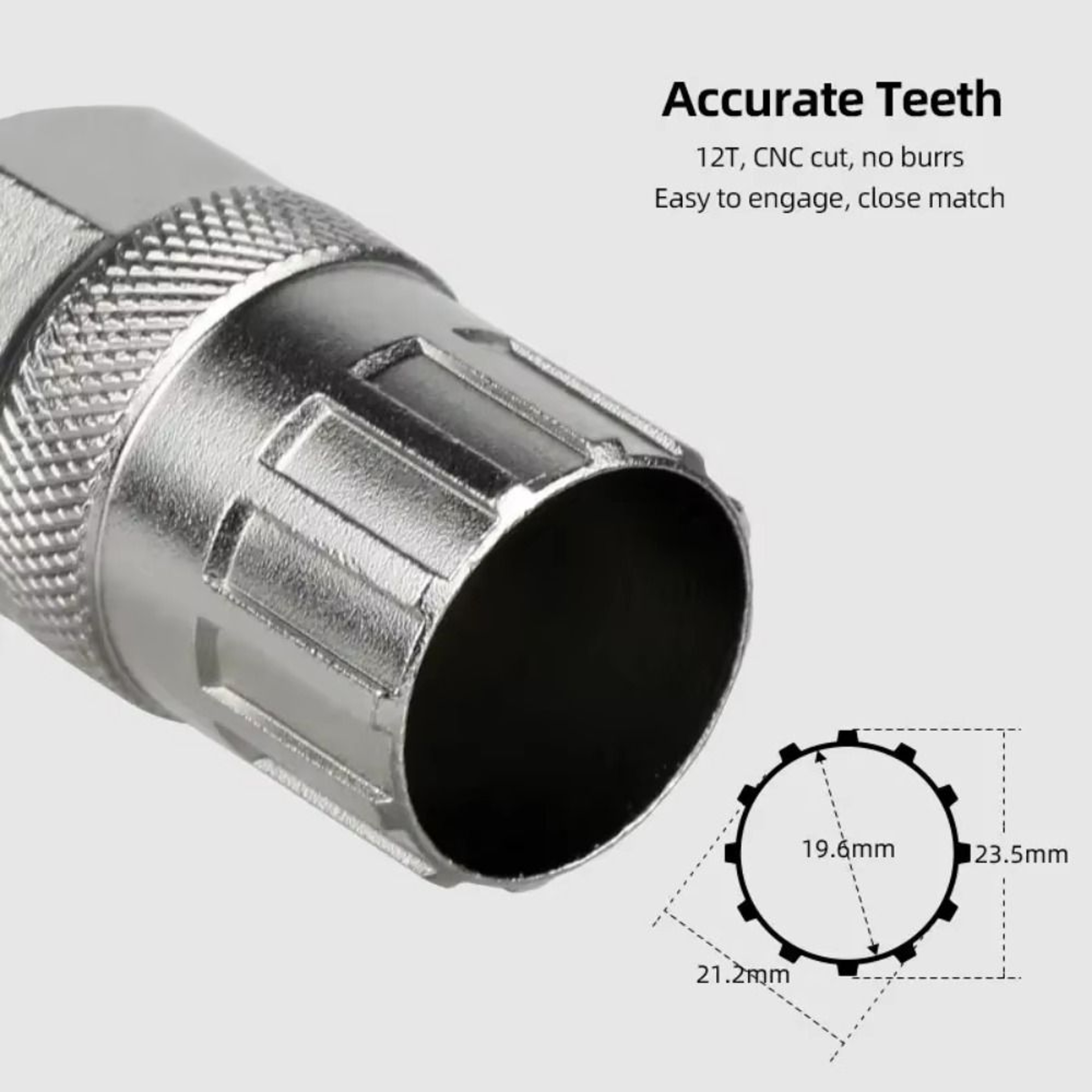New Bicycle Repair Tools, High Carbon Steel Cassette Locking Ring Install Tool in Black & Silver – view 6