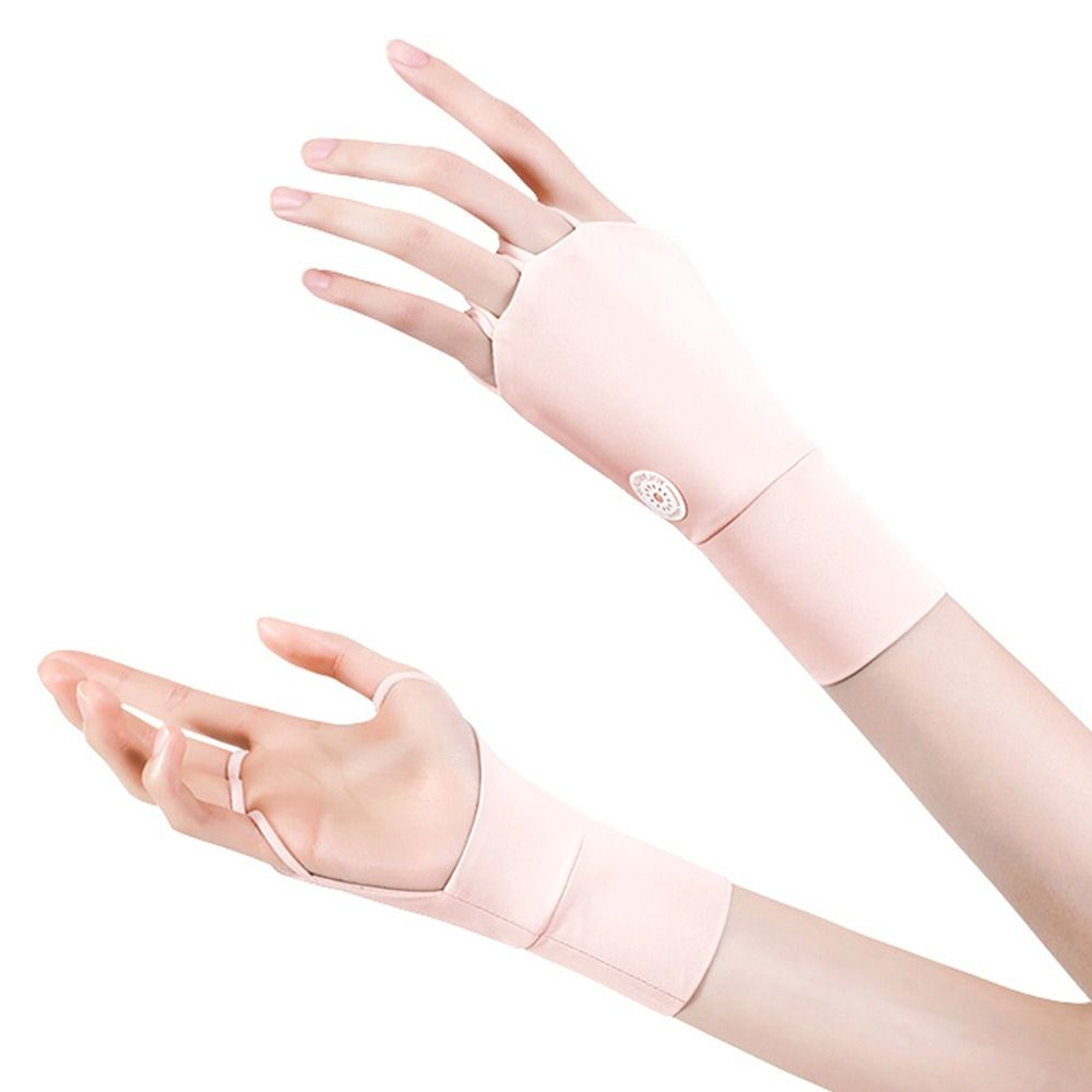 Women Ice Silk Golf Gloves, Elastic Half Finger, UV Protector, Cool Breathable Open Finger Sunscreen Glove – view 7