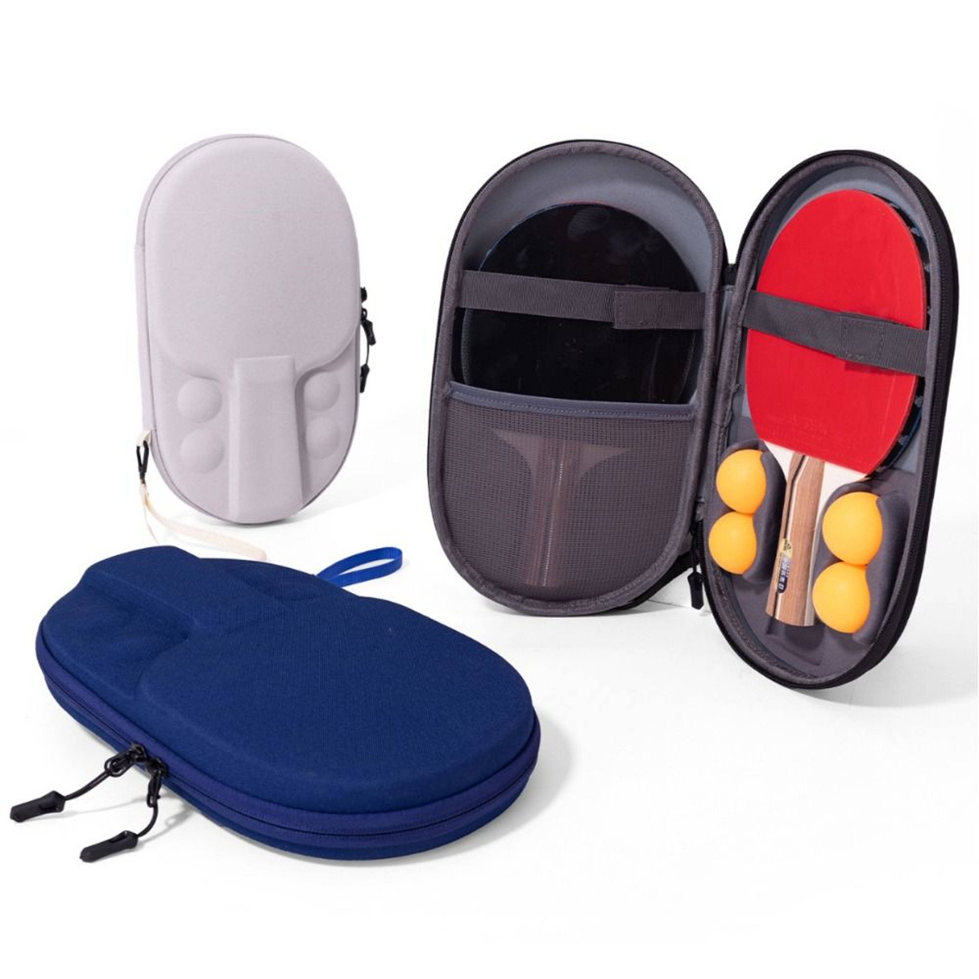 Waterproof Shockproof Ping Pong Case, New EVA Table Tennis Paddle Bag with Zip Pocket Protective Design – view 1