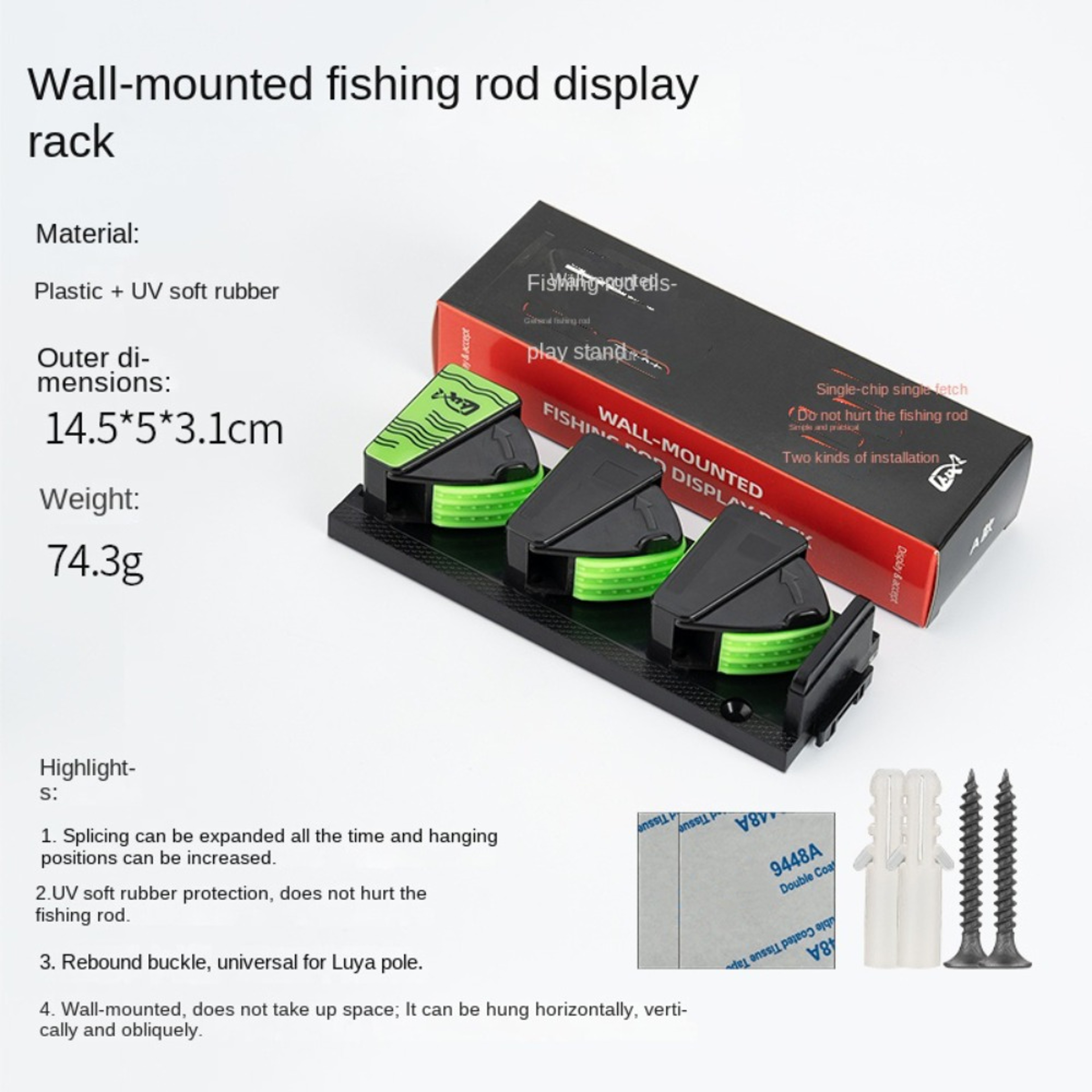 Fishing Gear Bracket Rod Holder Wall Mount Stand Base Tools – view 7