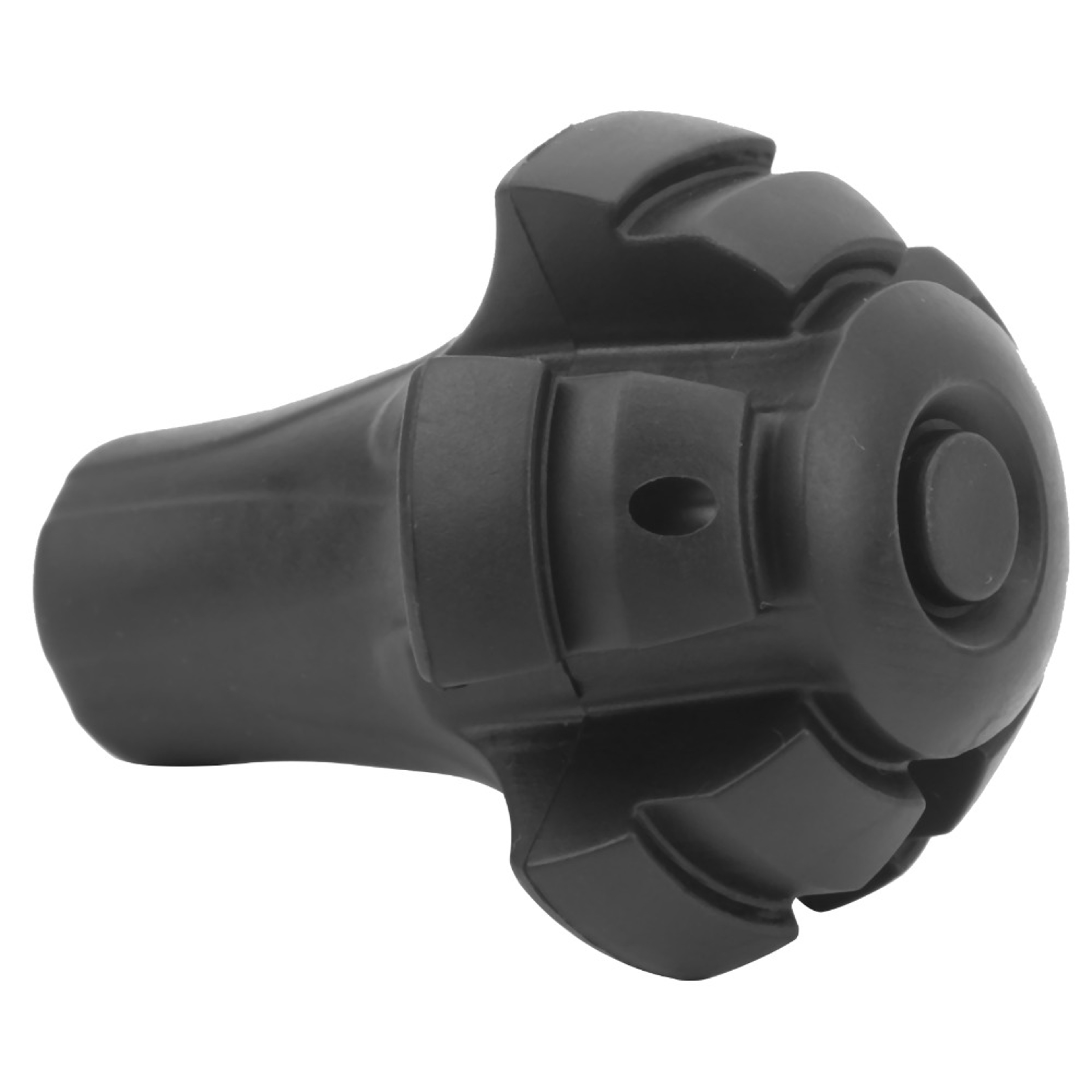 Black PVC Hiking Pole Tips, Walking Stick Tips, Spherical Replacement Protectors for Hiking Poles – view 1