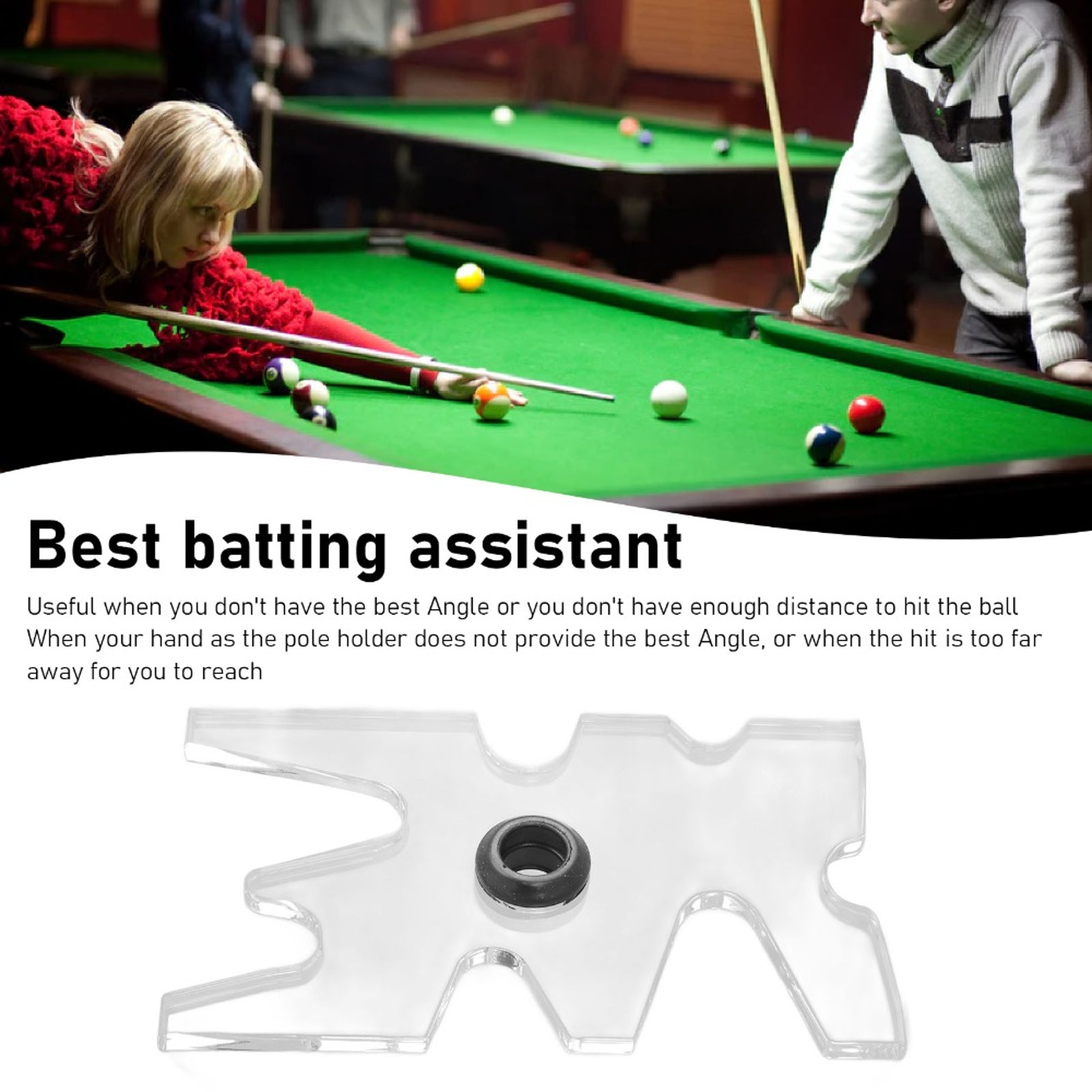 Detachable Clear Acrylic Billiard Bridge Head, Portable Pool Cue Bridge Head for Snooker Game – view 4