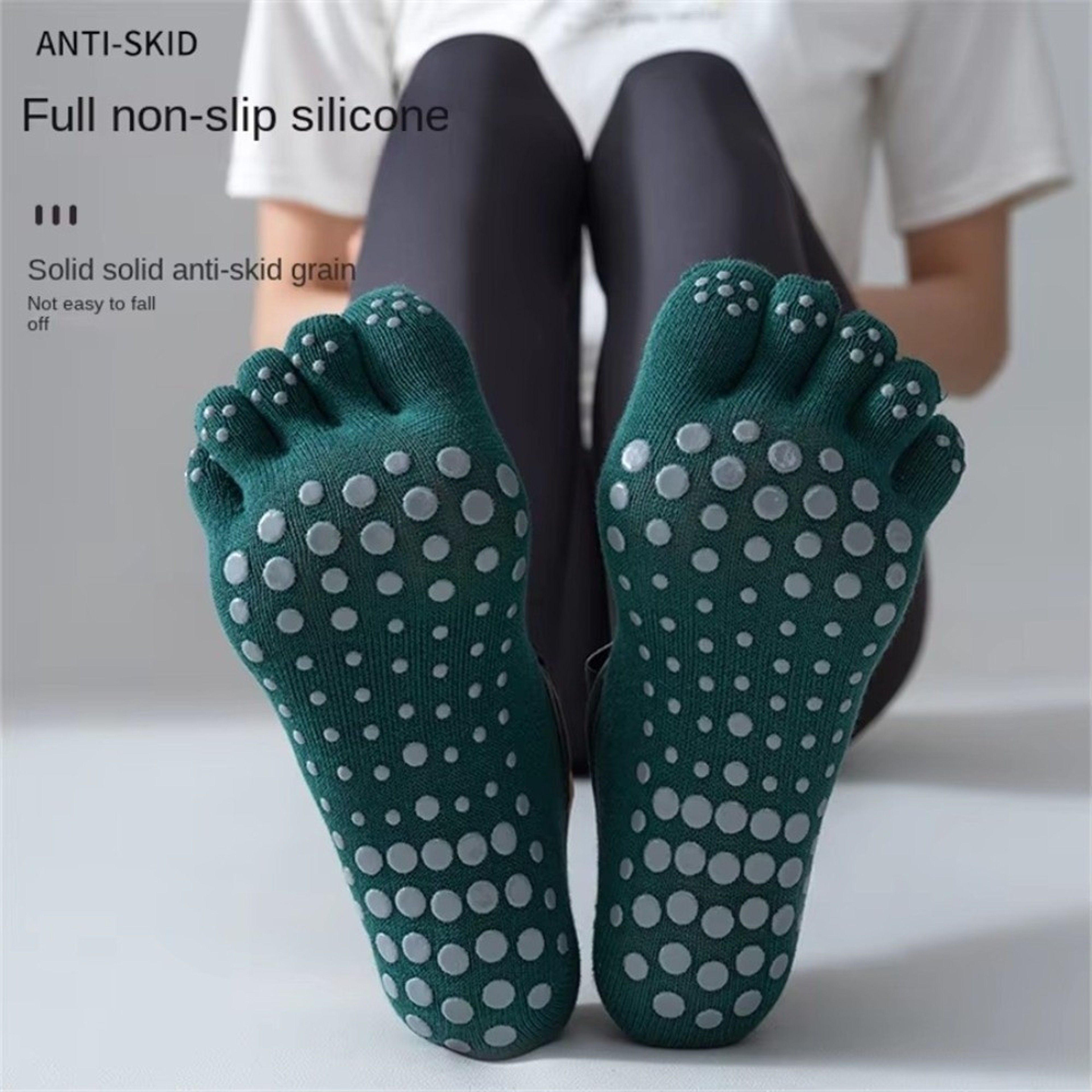 Lightweight Pilates Fitness Socks, Breathable Non-Slip Yoga Socks, Anti Slip Five Finger Socks – view 4