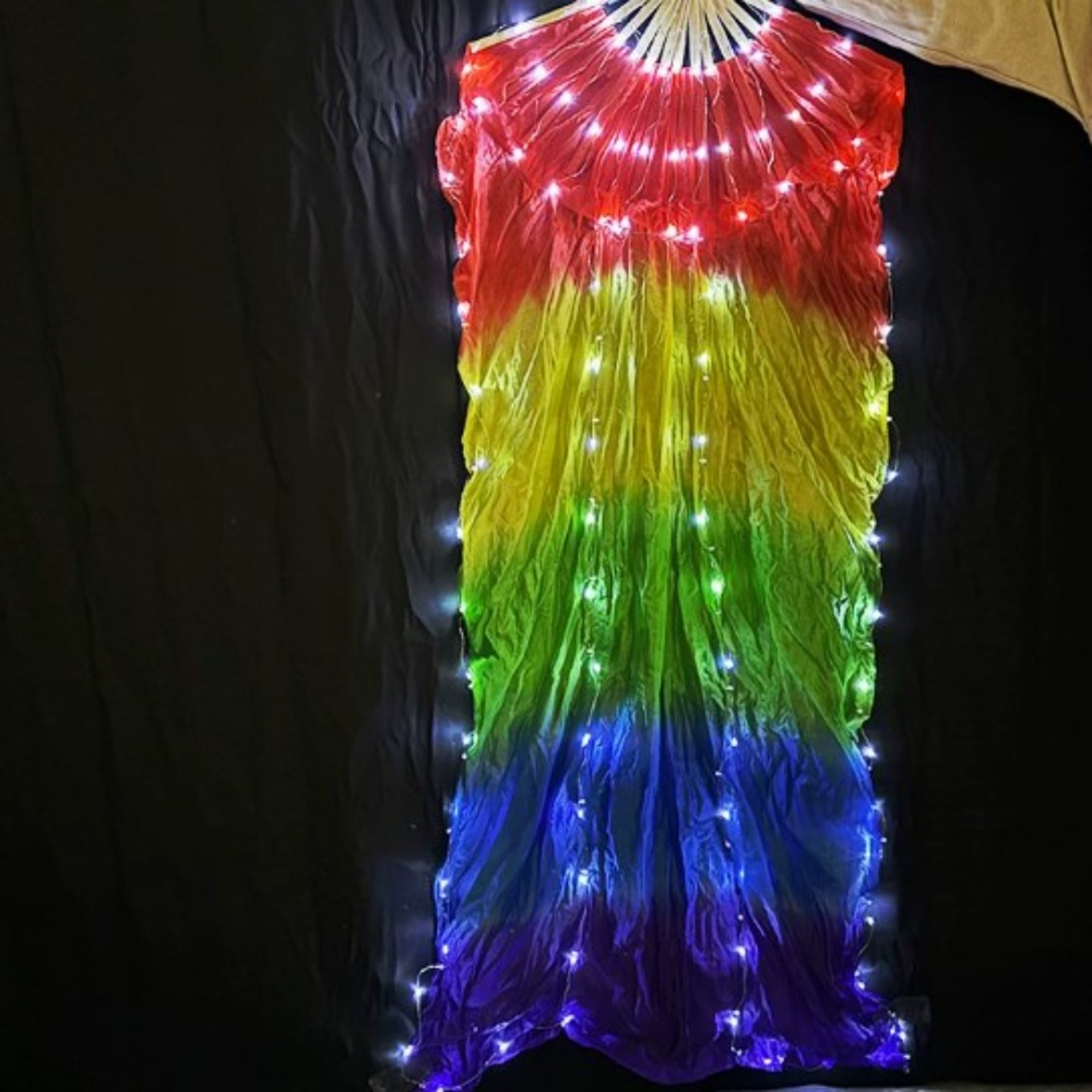 Silk Belly Dancing Fans, Performance Props for Dancer Practice, Elegant Dance Accessories – view 12