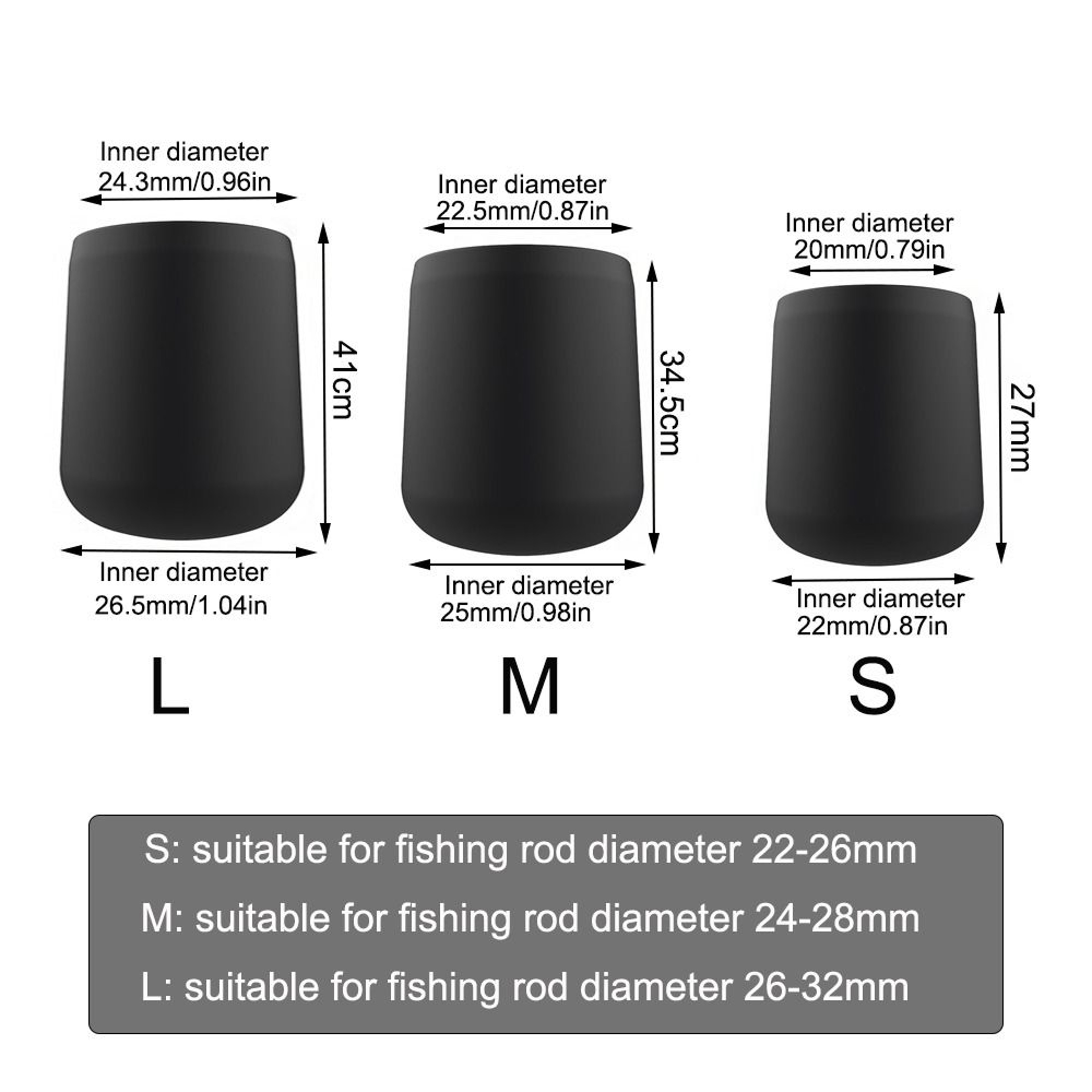 Strong Elasticity Fishing Rod End Cap, New Silicone Protector, Multiple Colors Tail Plug Case – view 6
