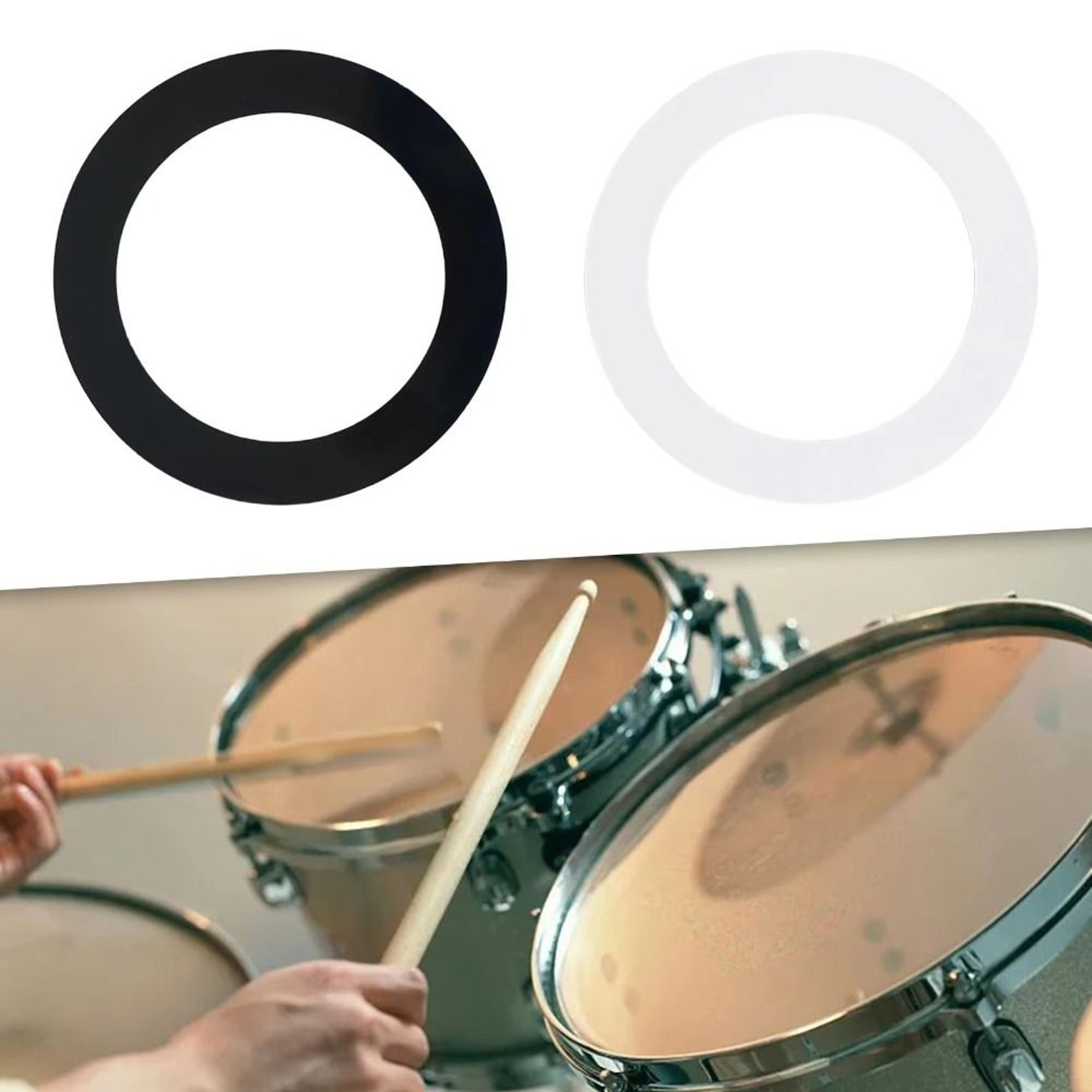 Practical Drum Accessories, Professional Bass Drum Port Hole Protector, Anti-Slip Drum Patch – view 5