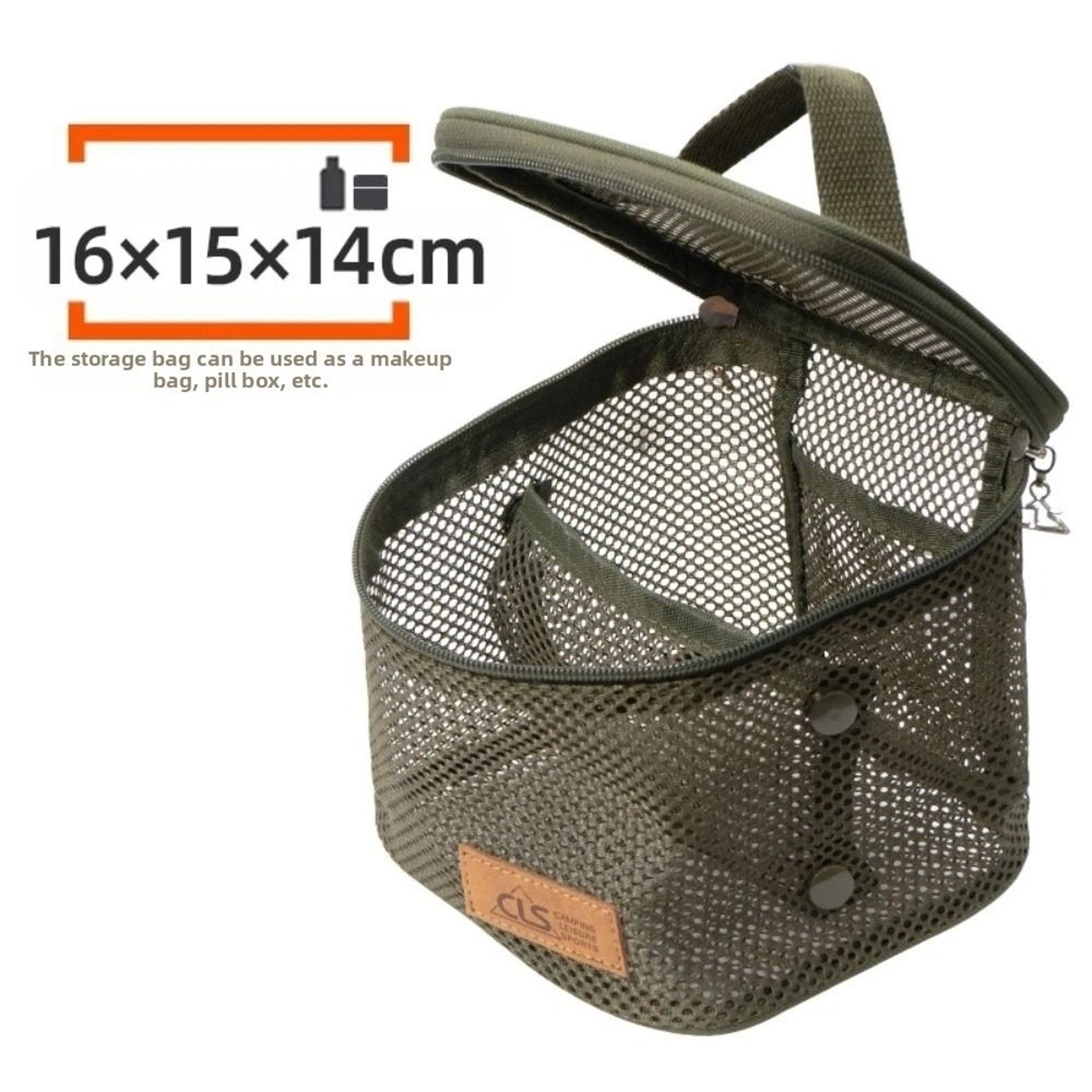 Large Capacity Barbecue Tableware Storage Bag, Grid Outdoor Cookware Bag, Breathable and Thickened with Handle – view 10