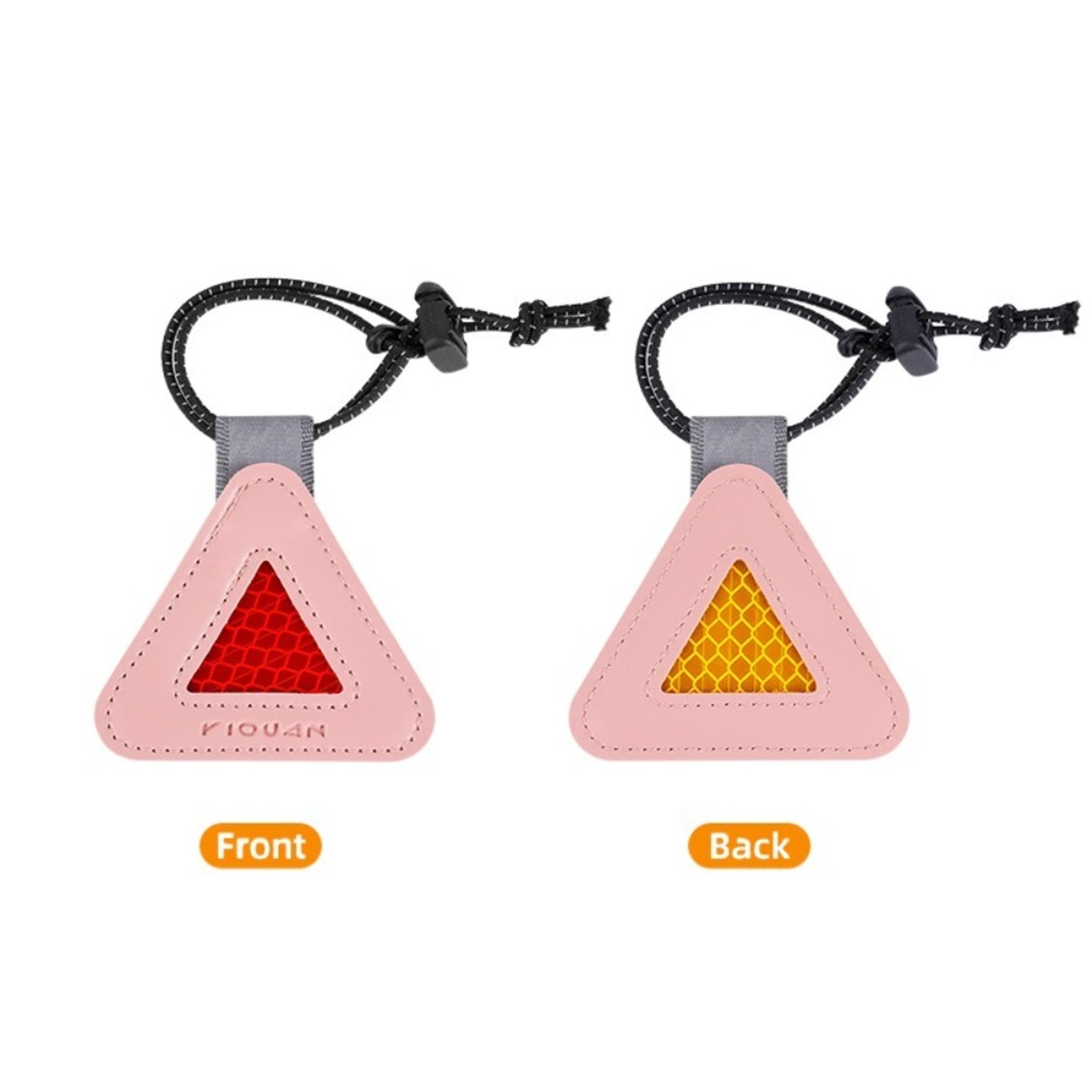 High Brightness Bicycle Reflective Pendant PVC Night Riding Triangle Warning Pad Multifunctional Mini Reflective Triangle Sign – view 7
