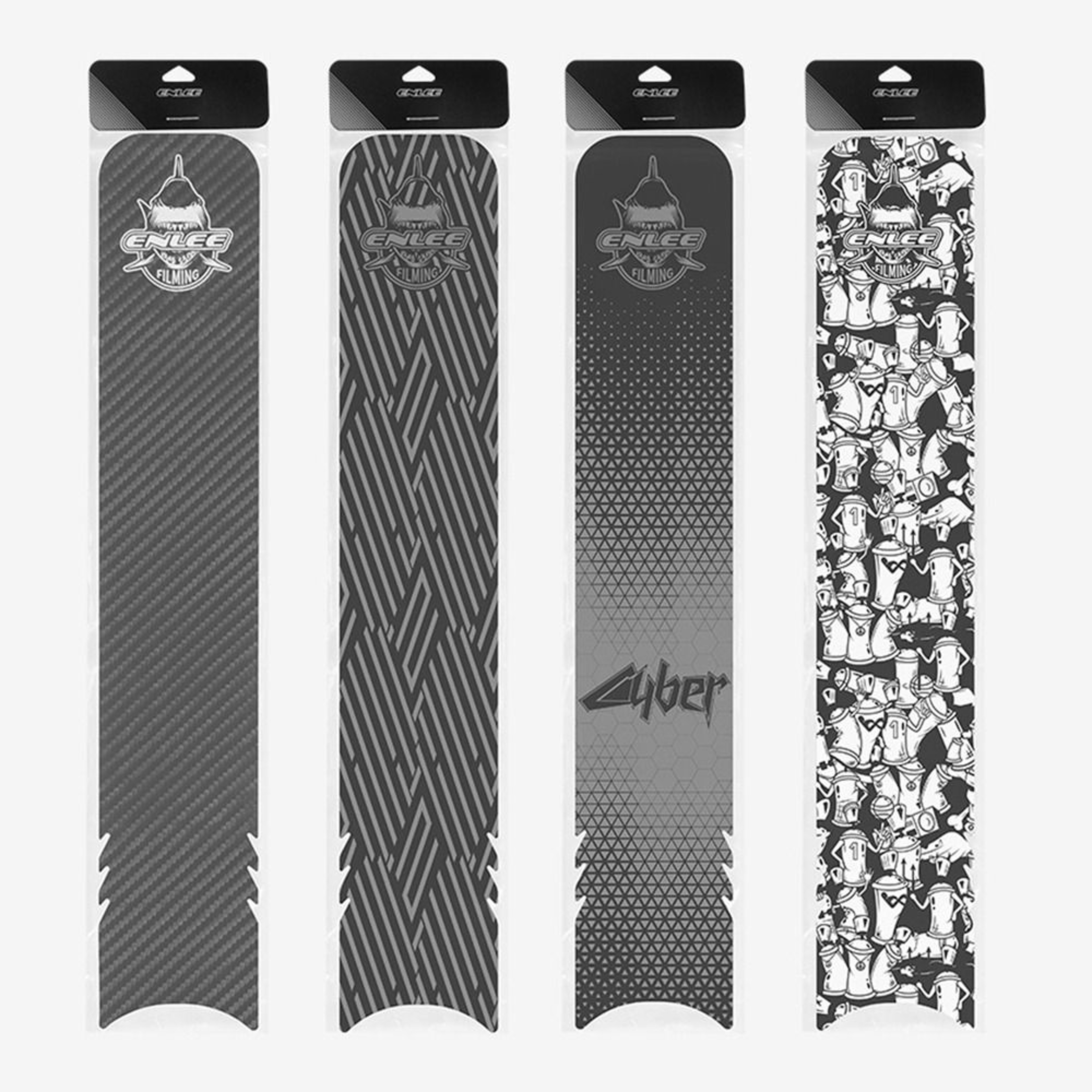 Carbon Fiber Pattern Bike Frame Sticker, Waterproof Cycling Accessories Chain Guard Protective Pad – view 4