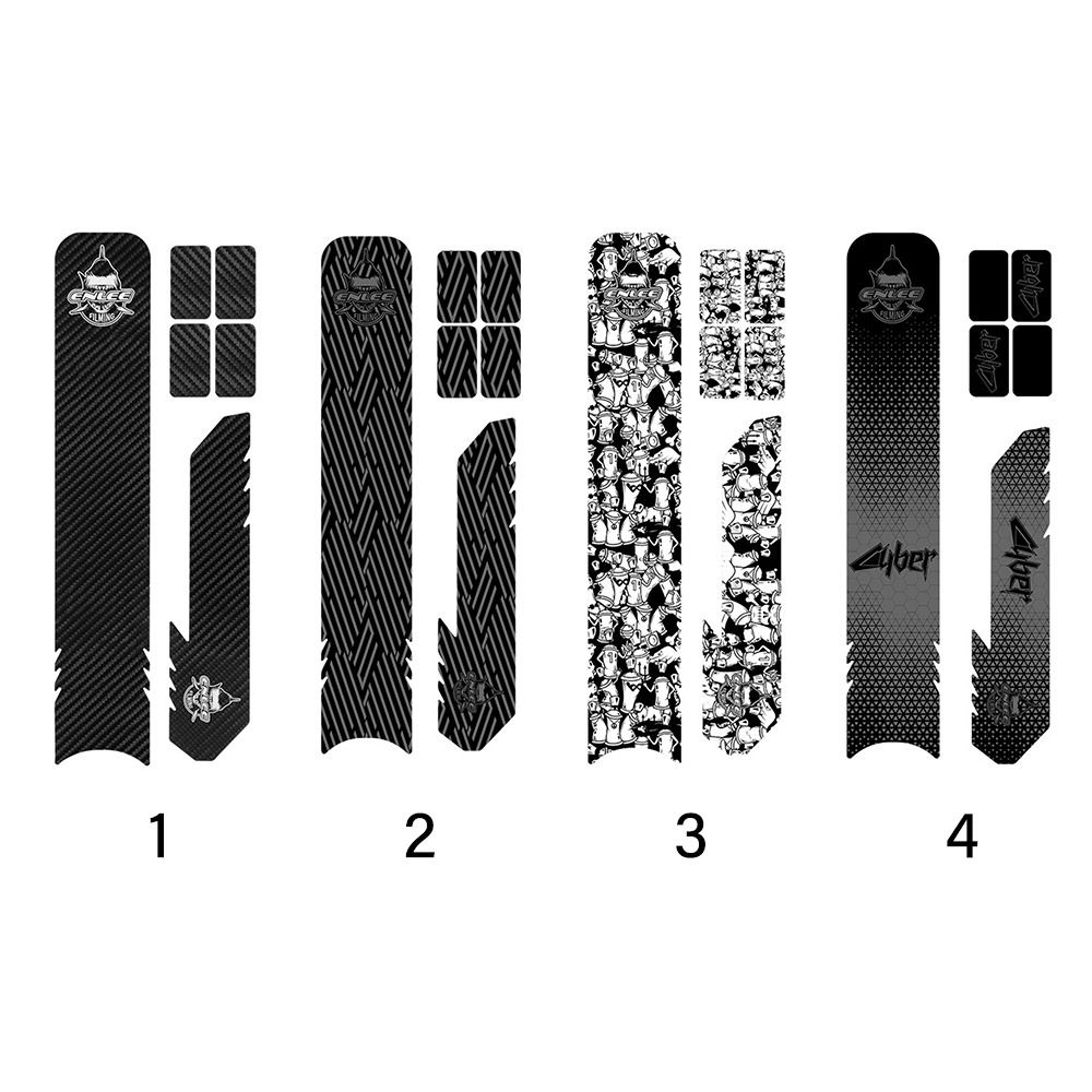 Carbon Fiber Pattern Bike Frame Sticker, Waterproof Cycling Accessories Chain Guard Protective Pad – view 5
