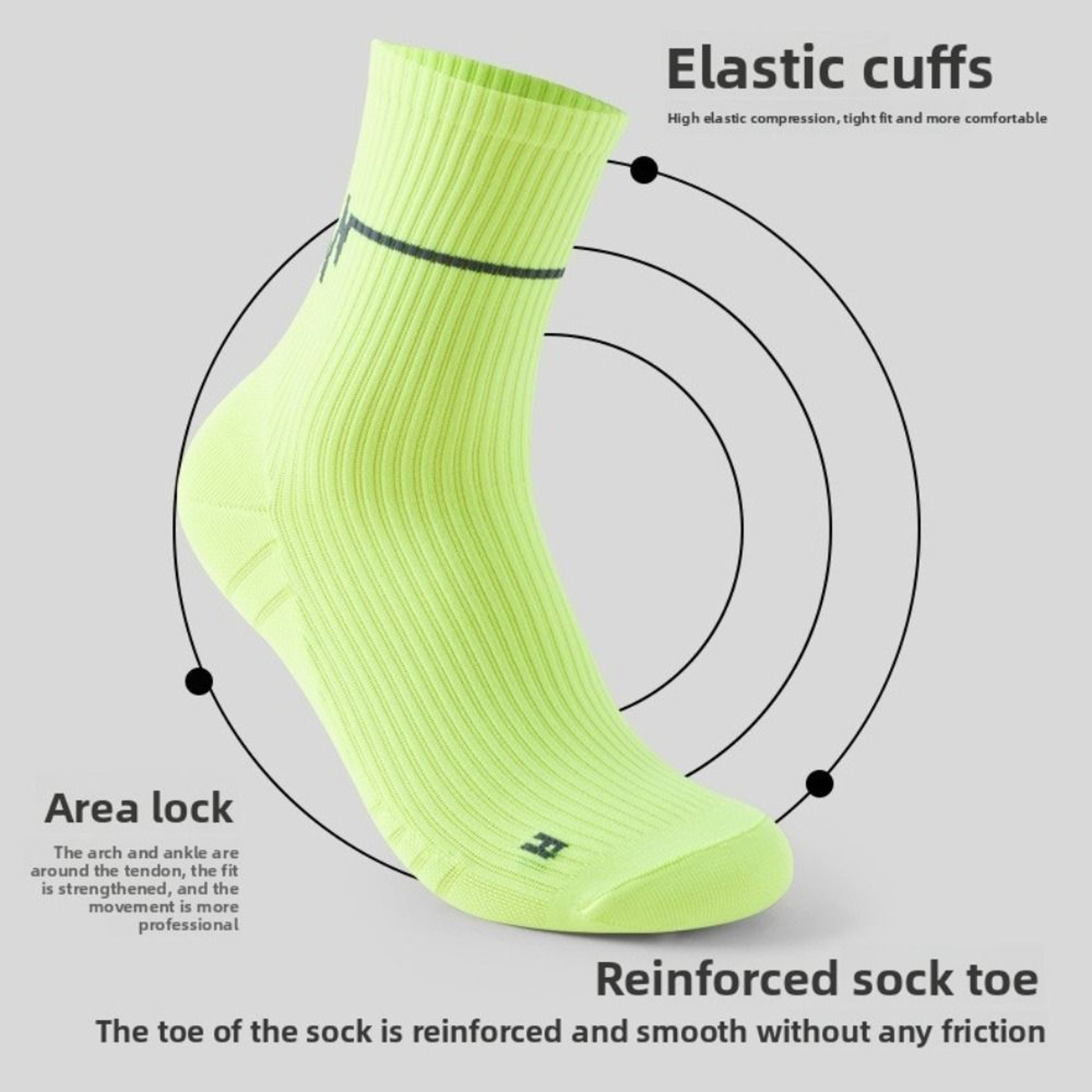 Breathable Striped Football Stocking, Moisture-Wicking Cycling Socks, New Professional Sports Socks for Adults – view 3
