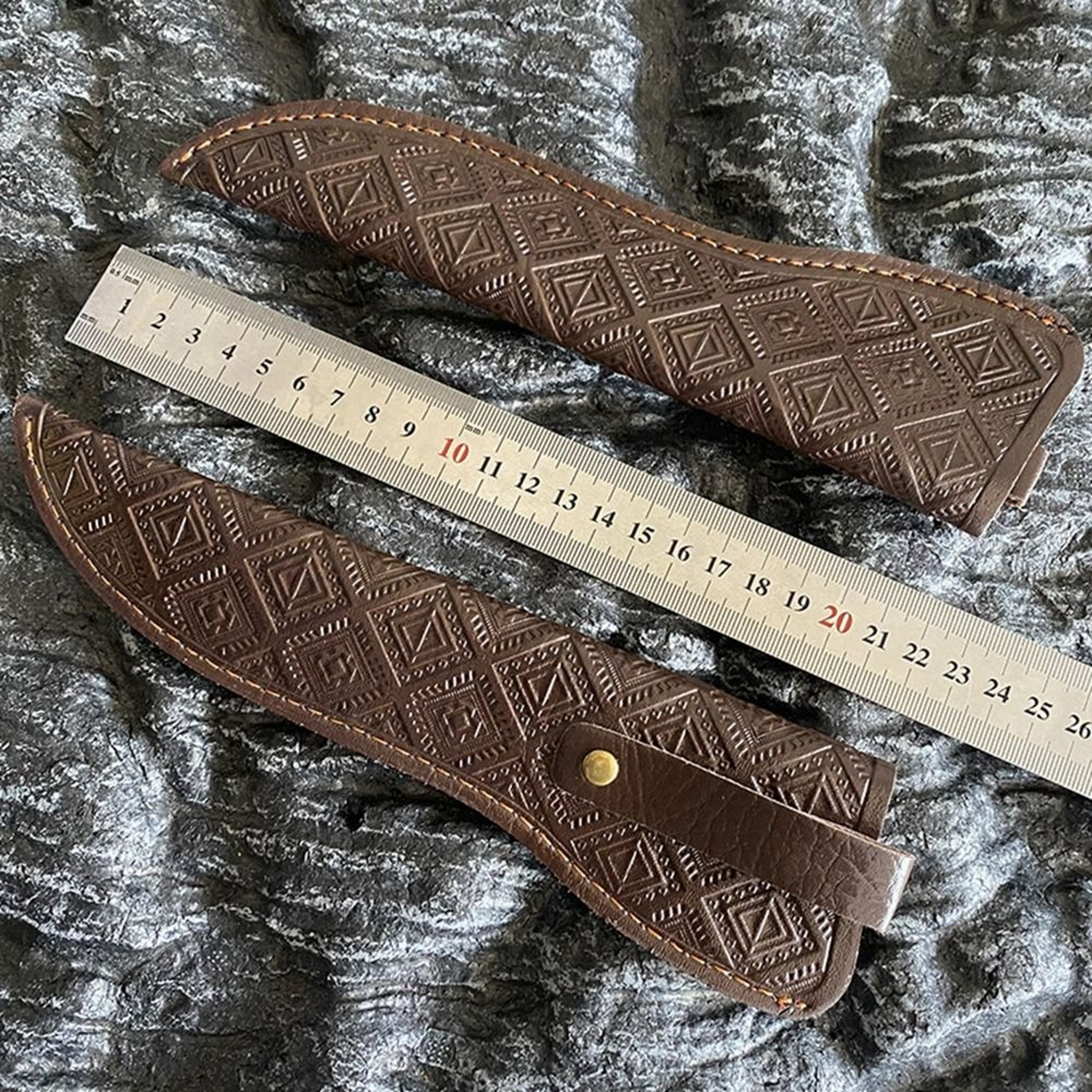 Pocket Leather Sheath, Waist Belt Buckle Knife Sheath, Protective Cover for Belt Knife, Outdoor Accessories – view 2