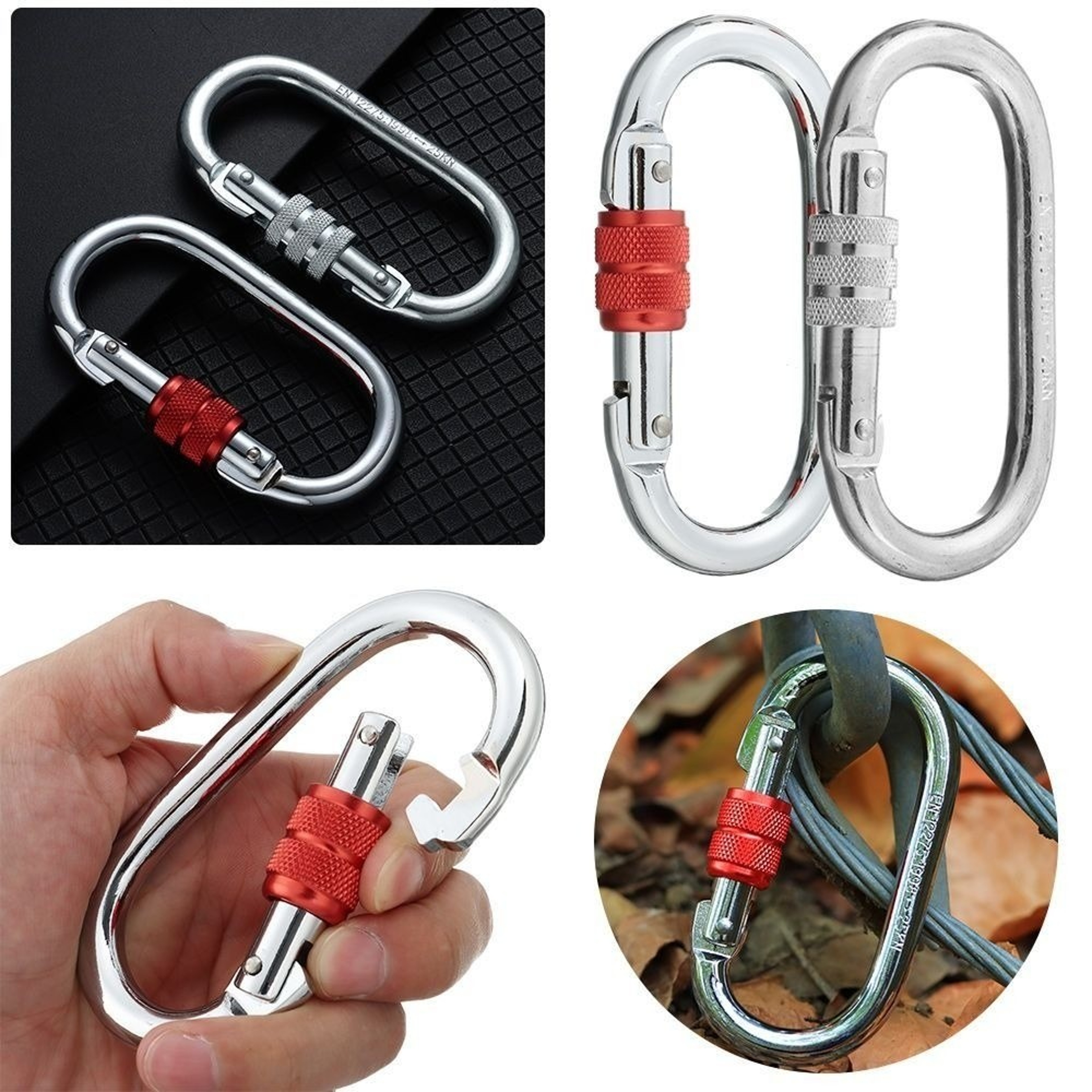 Alloy Steel Professional Safety Carabiner, Multicolors D Shape Key Hooks, Outdoor Ascend Tool – view 4