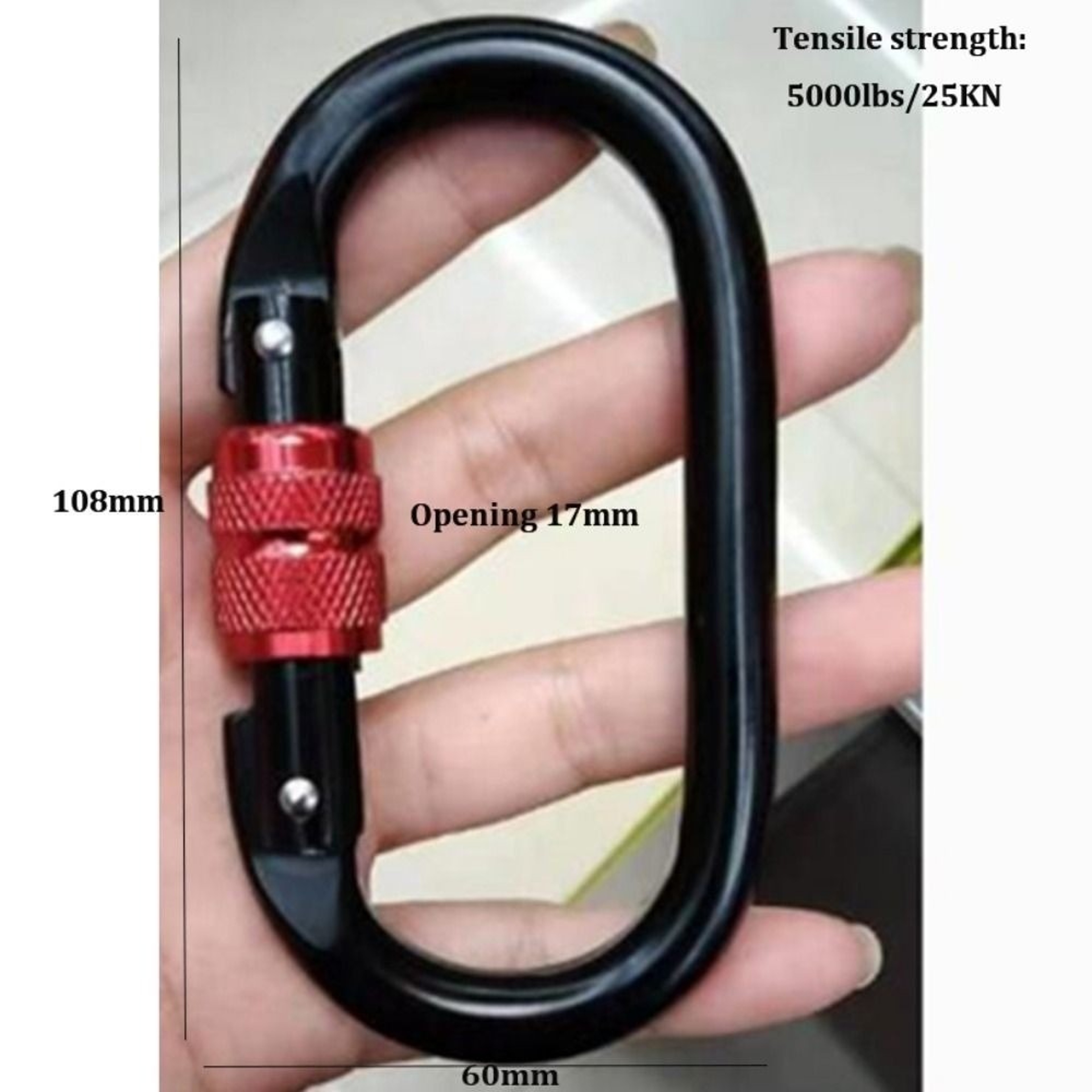 Alloy Steel Professional Safety Carabiner, Multicolors D Shape Key Hooks, Outdoor Ascend Tool – view 13