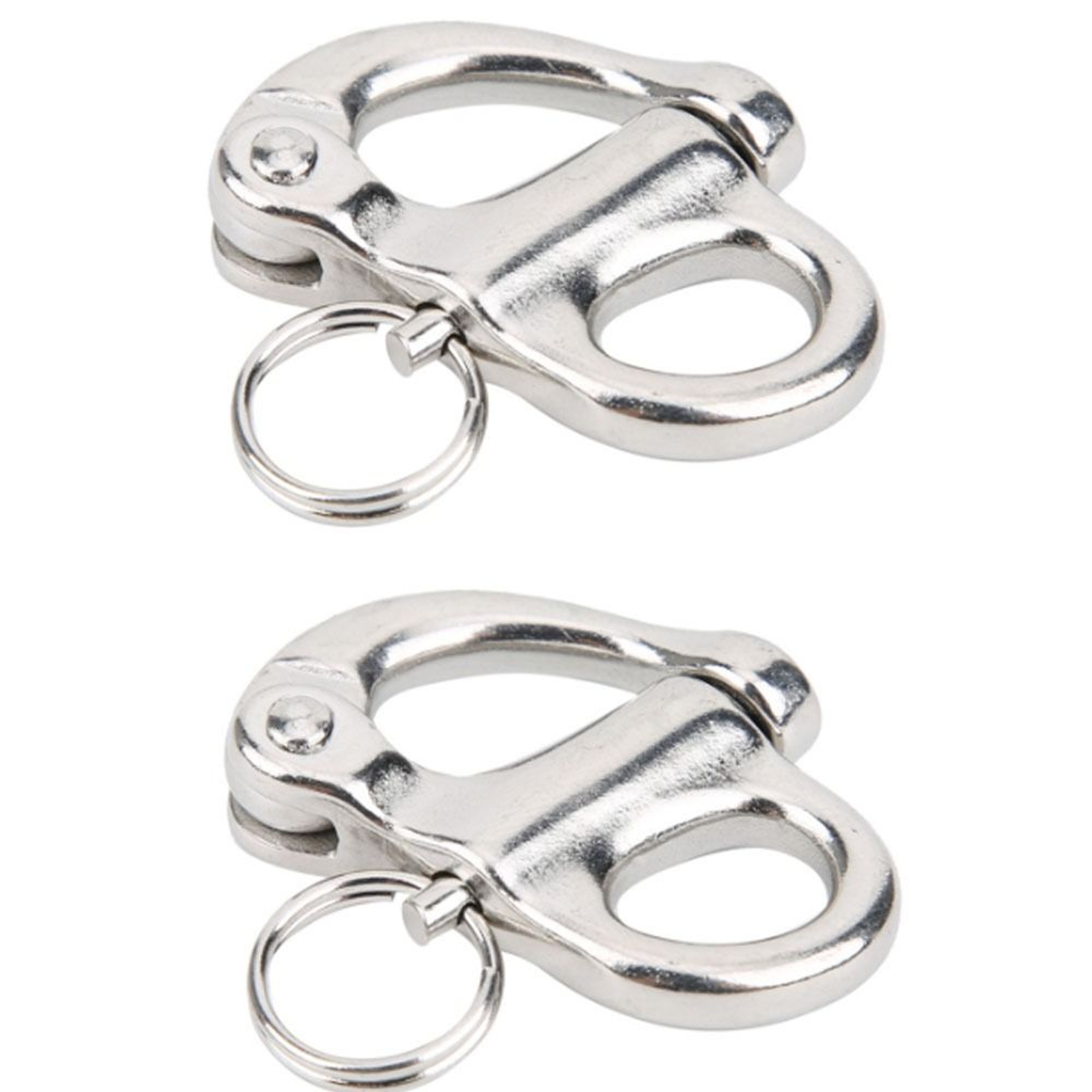 Marine Shackle Silver Snap Hook Stainless Steel Fixed for Boats – view 1