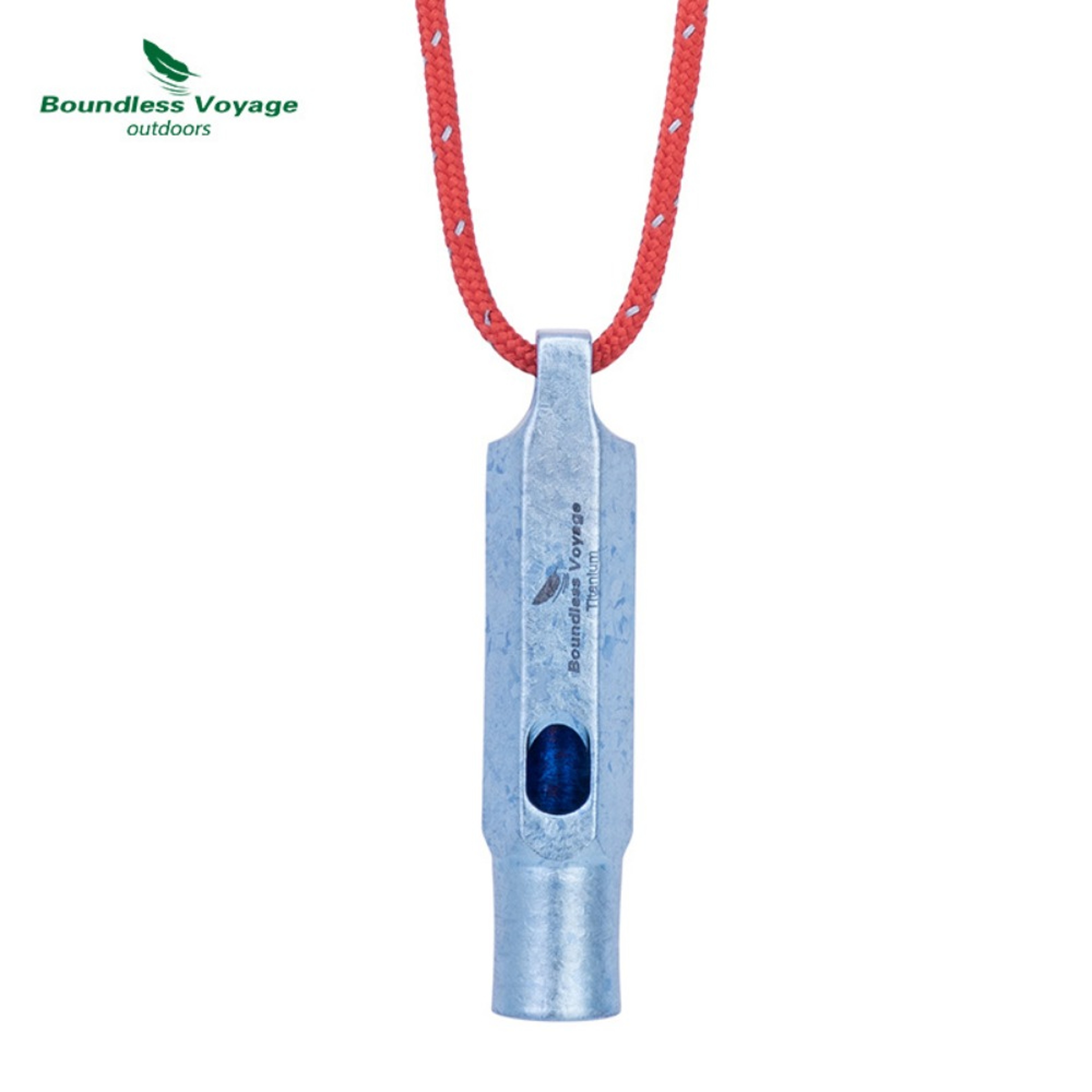 Mini Titanium Whistle, Portable Loud Lightweight Outdoor EDC Tool for Camping and Hiking – view 9