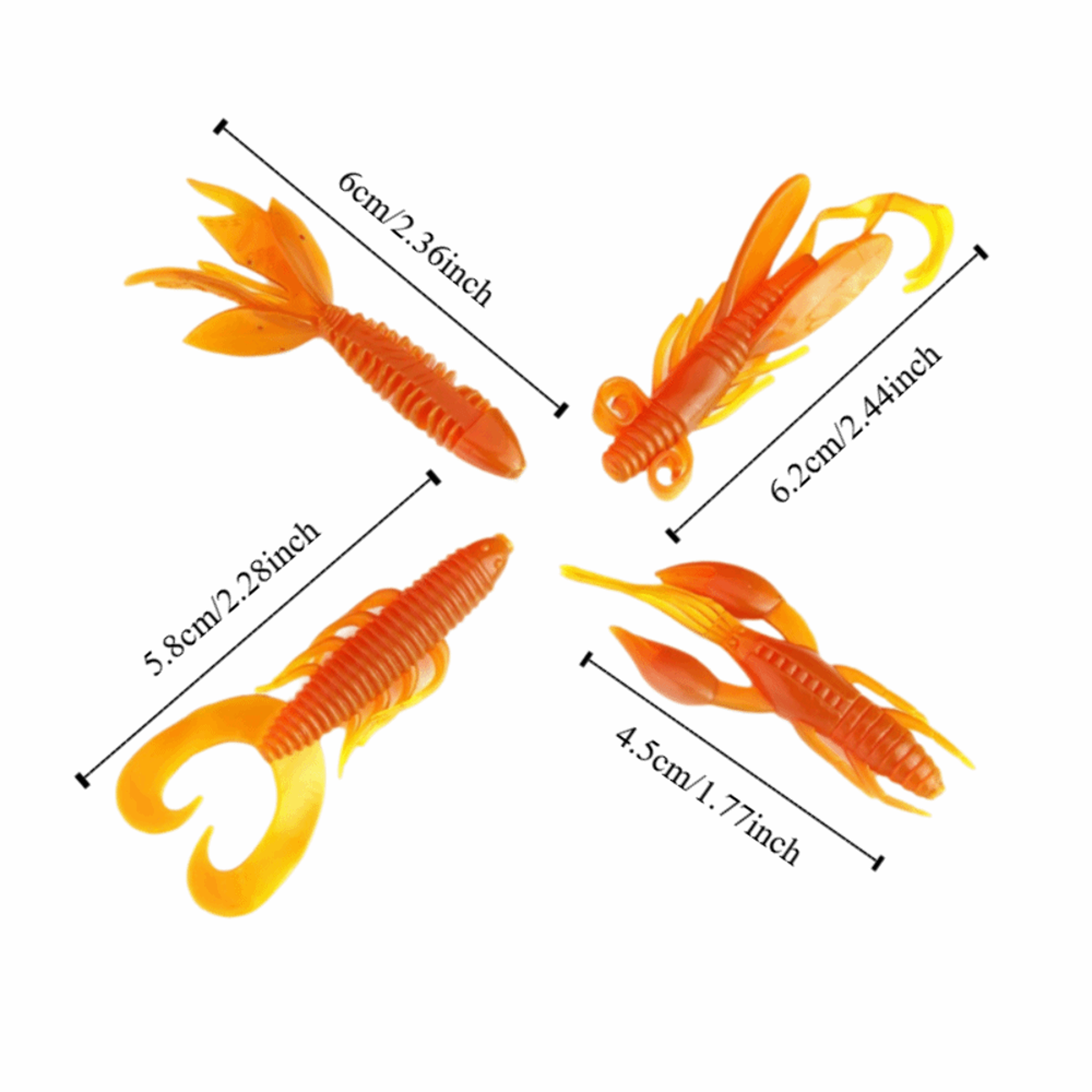 Soft PVC Worm Crawfish Lure, Lobster Bait, Multiple Sizes for Fishing Baits – view 6