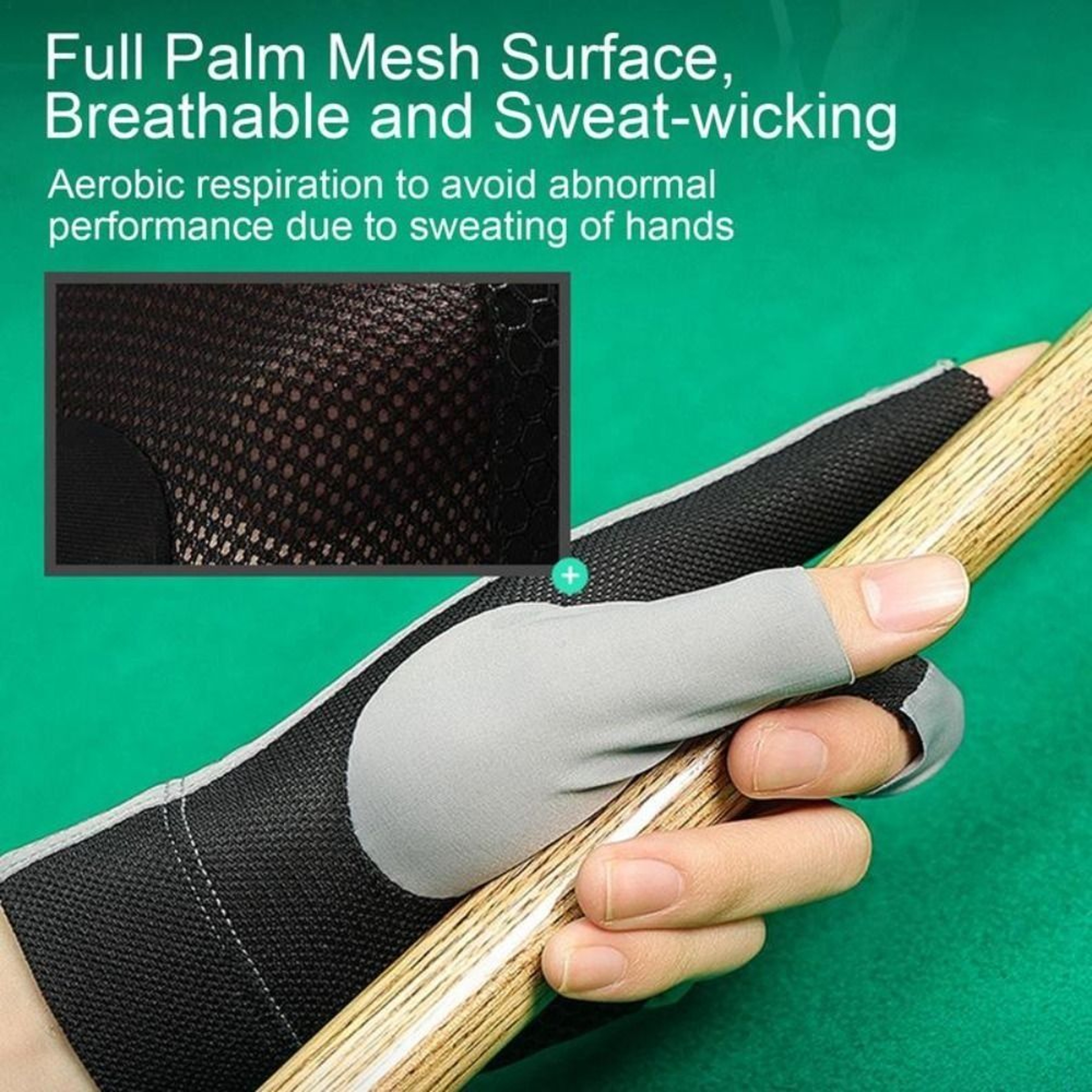Elasticity Breathable Training Glove Three Fingers Snooker Glove Left Right Hand Anti Skid Billiard 0