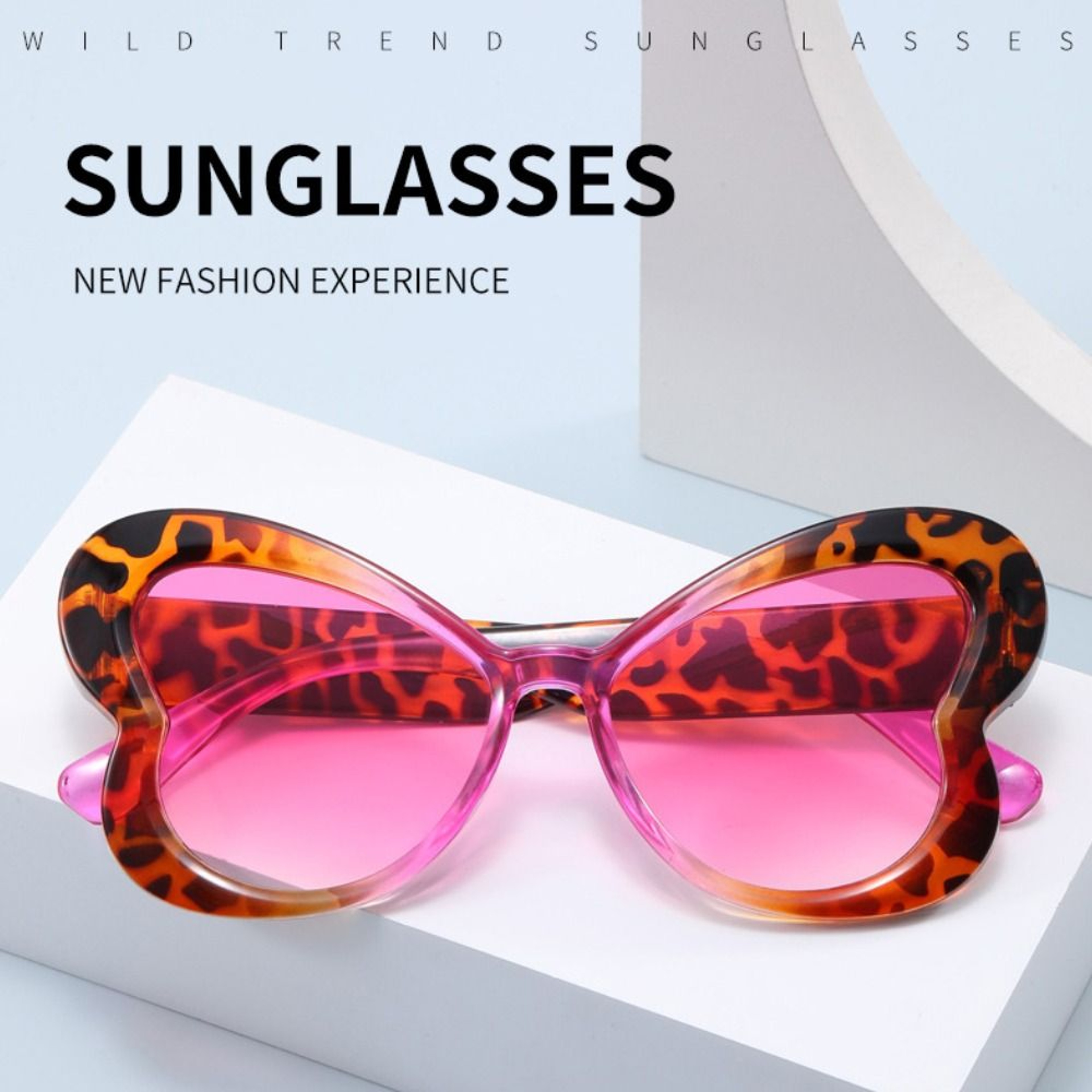 Trendy Gradient Ladies Party Eyewear, Cute Colorful Butterfly Sunglasses, Stylish Women Cat Eye Shades – view 1