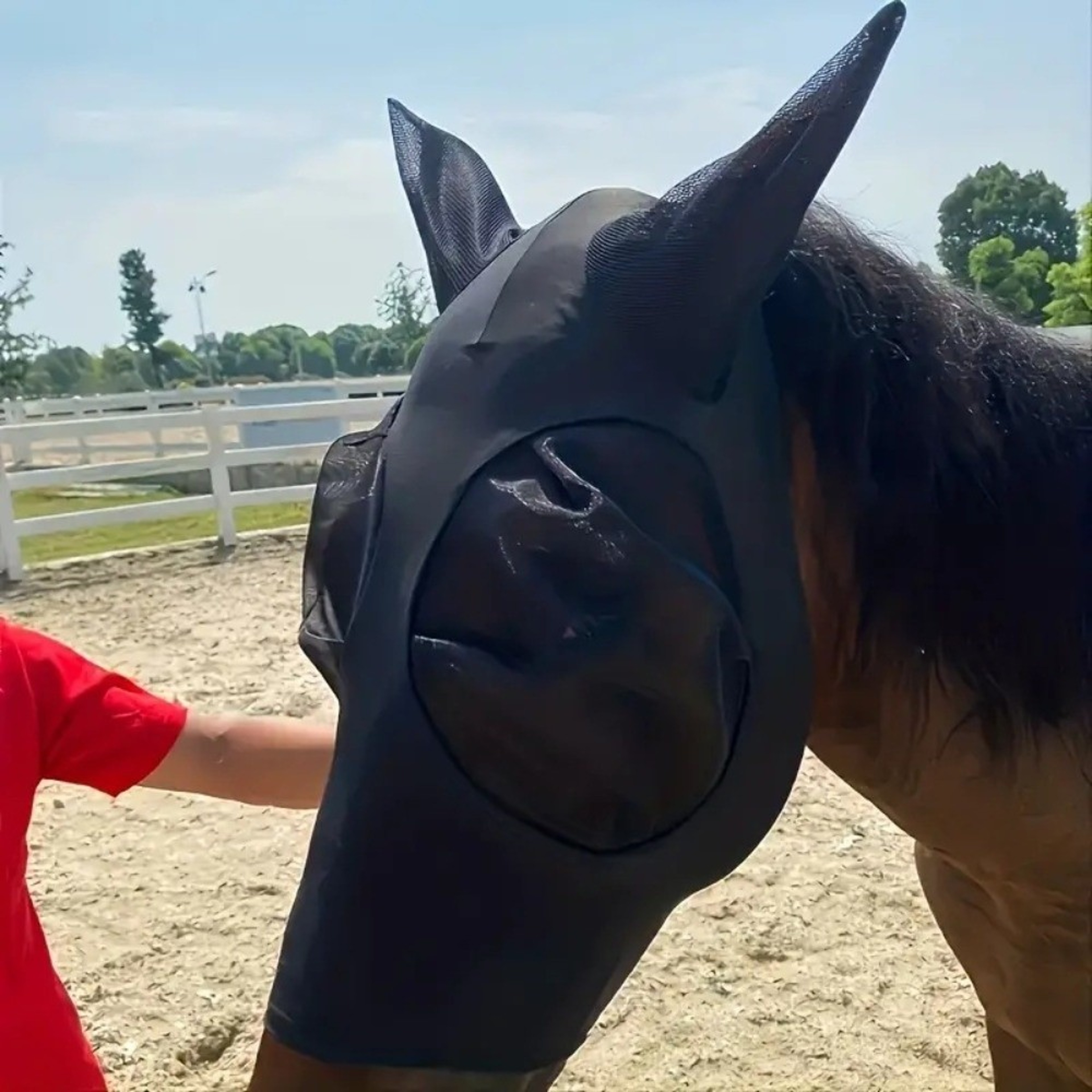 Horse Fly Mask, Multifunctional Horse Mosquito Mask, Comfortable Sun UV Protection, Breathable Mesh Face Mask – view 7