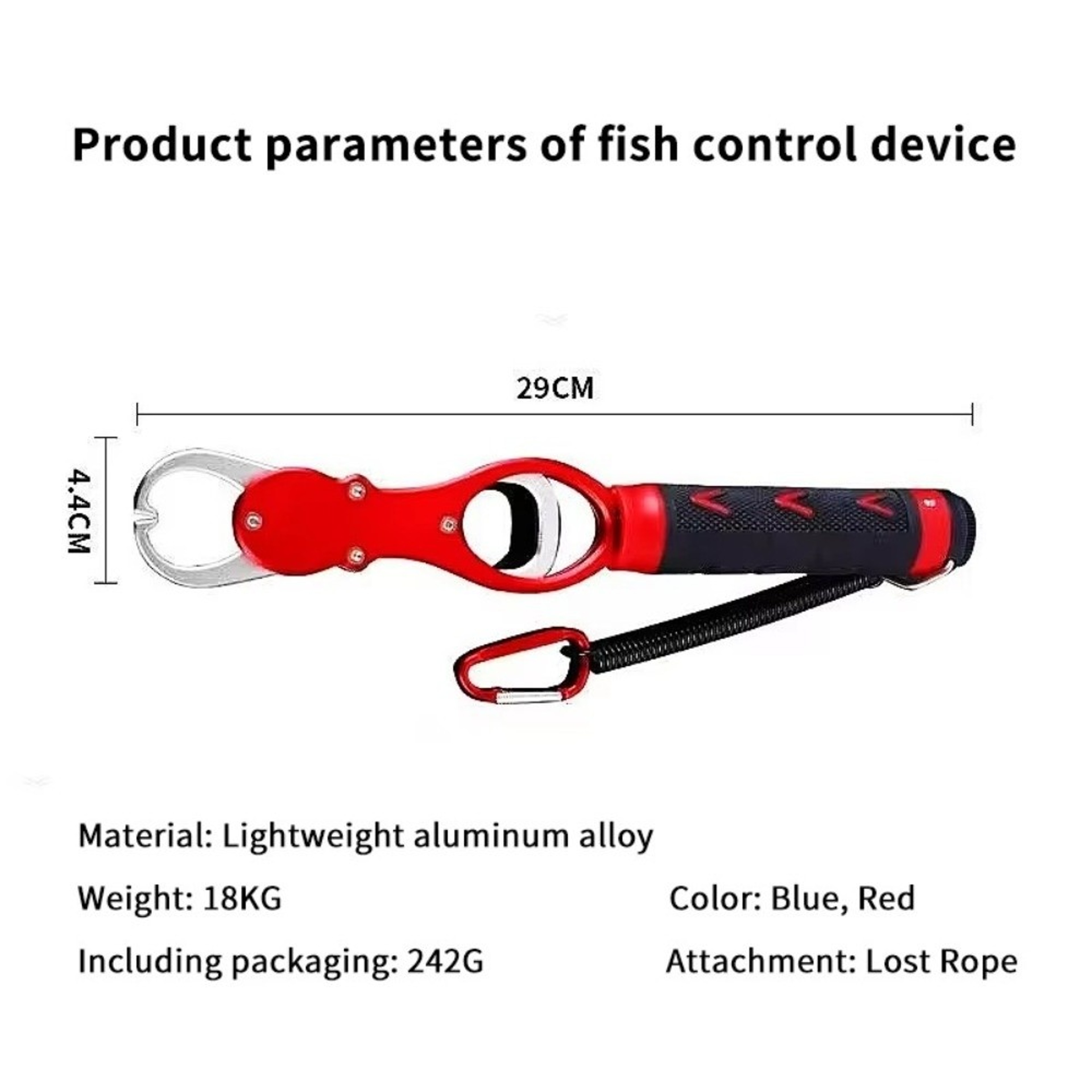 Heavy Duty Fish Lip Gripper Waterproof Fishing Grip Hook Tool With Weighing Scale No Rust Aluminum  5