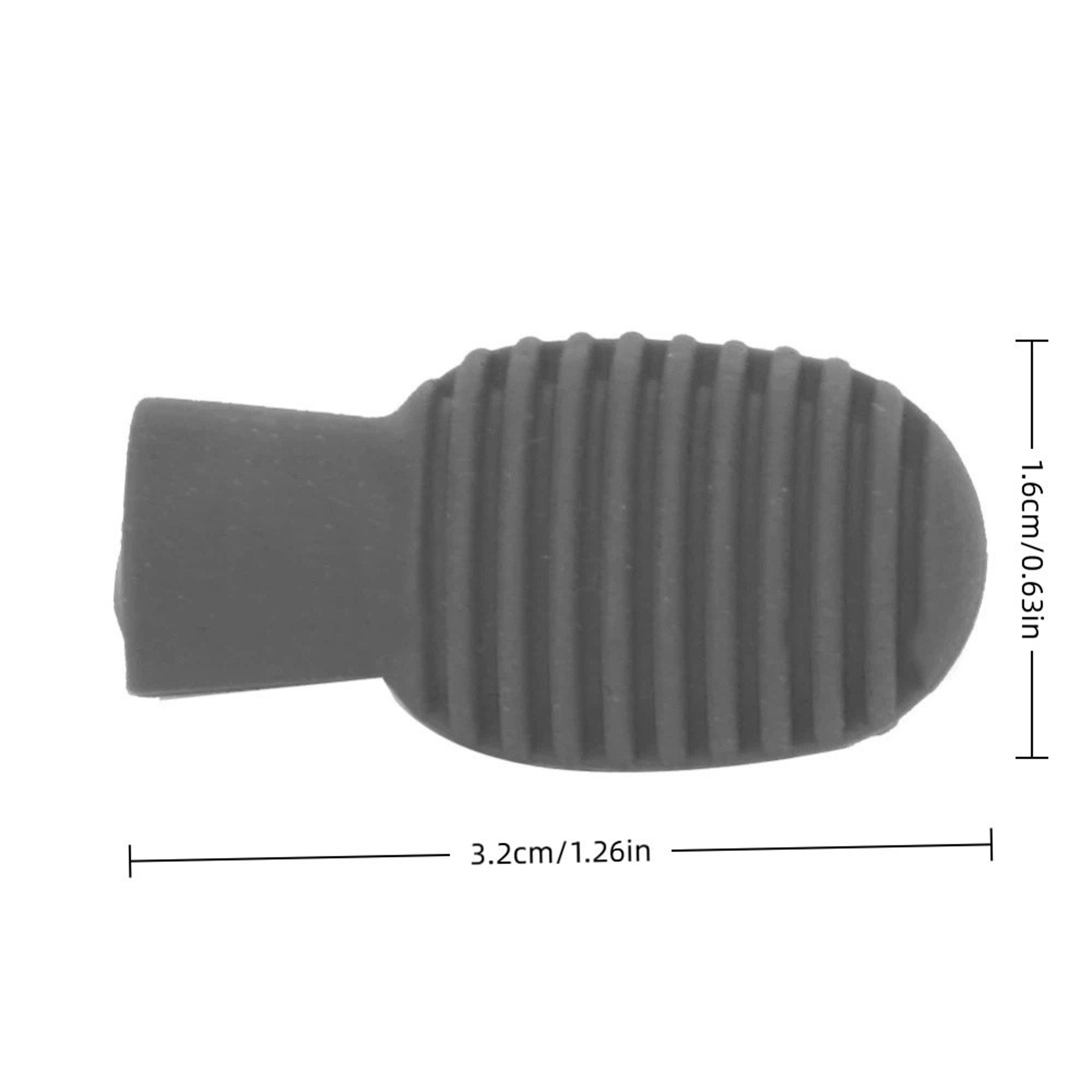 Portable Silicone Mute Drumstick, Silicone Drum Stick Practice Tip, Silent Practice Dampener Orange/Grey – view 5