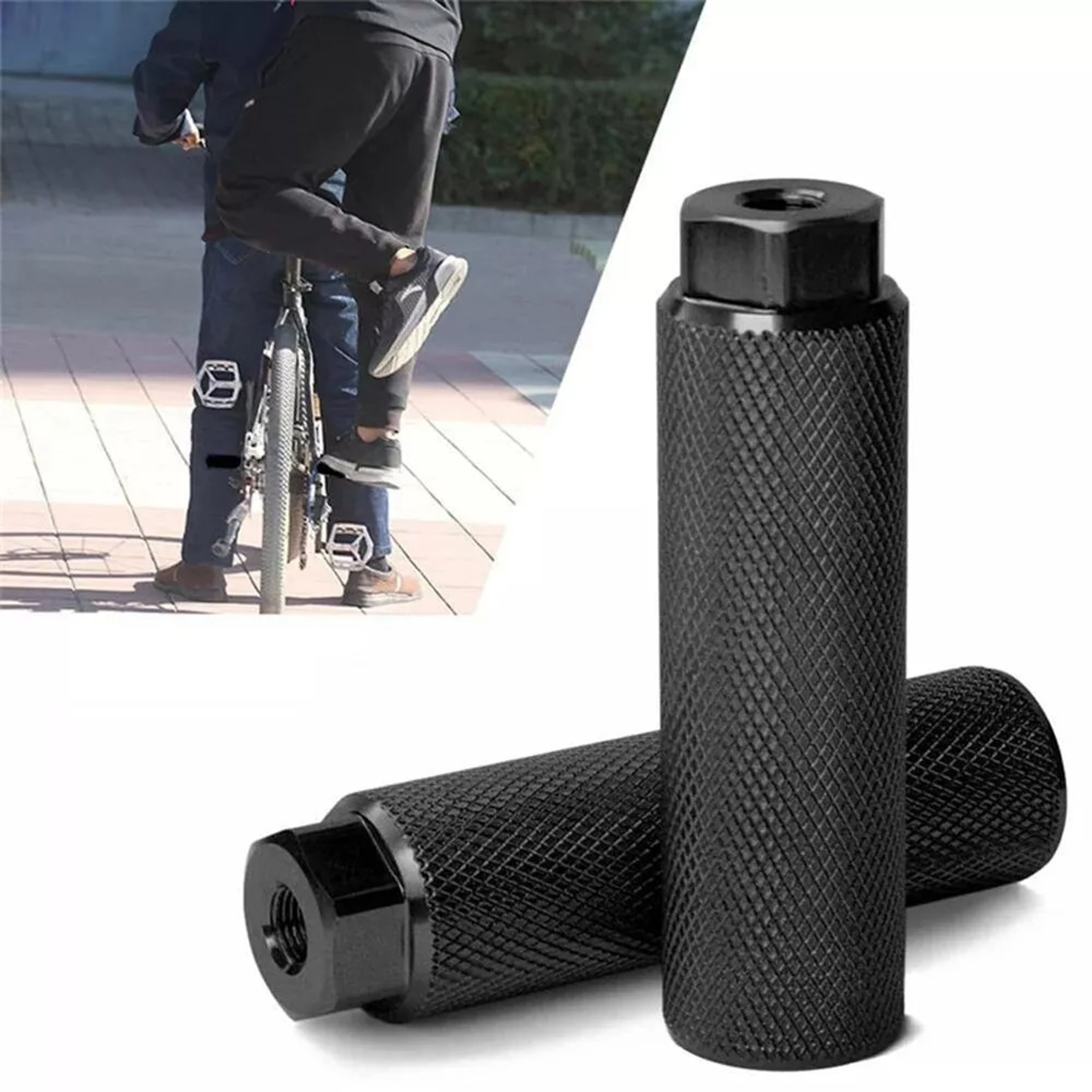 Lightweight Aluminum Alloy Bicycle Foot Pegs, Durable Anti-Slip Cycling Accessories – view 2