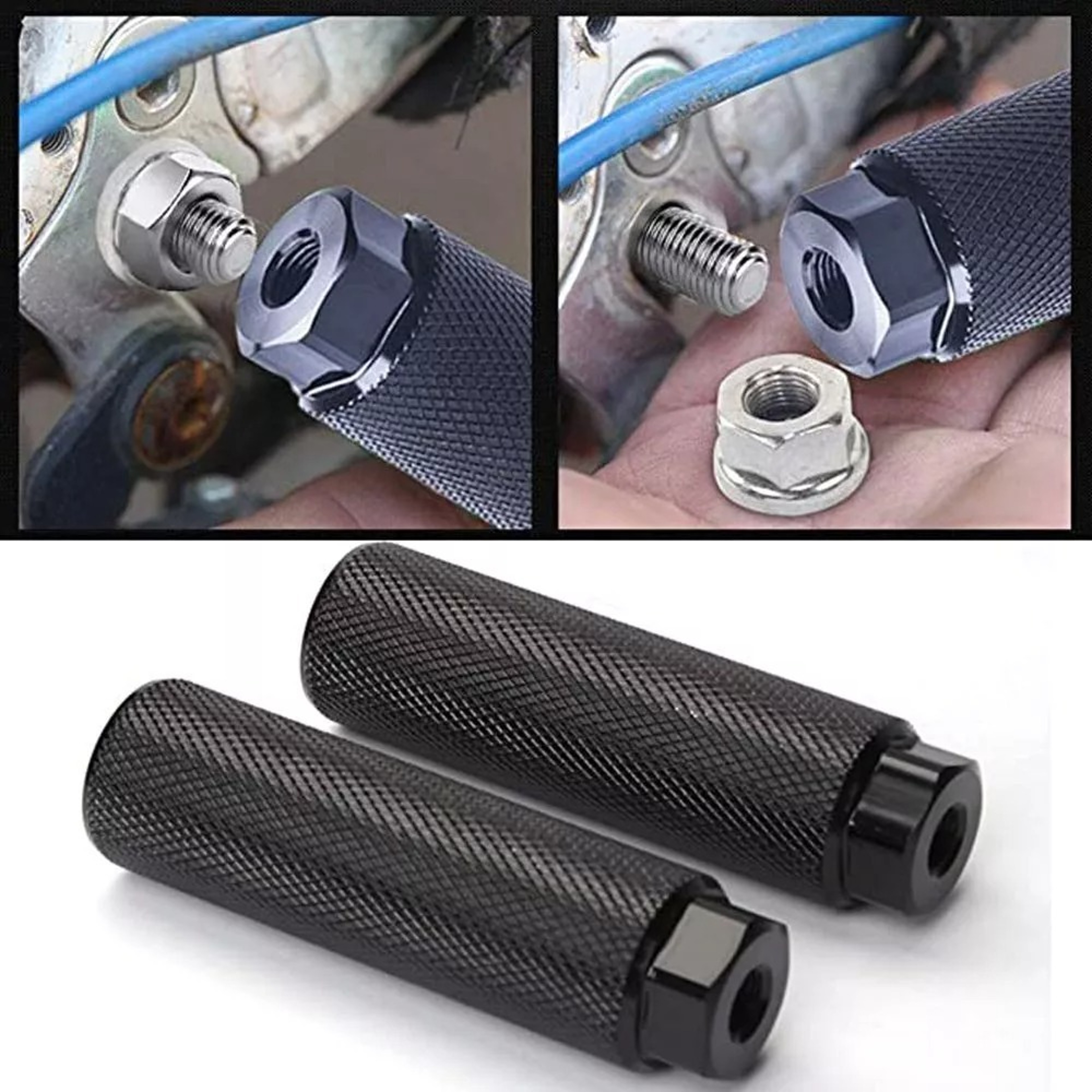 Lightweight Aluminum Alloy Bicycle Foot Pegs, Durable Anti-Slip Cycling Accessories – view 3