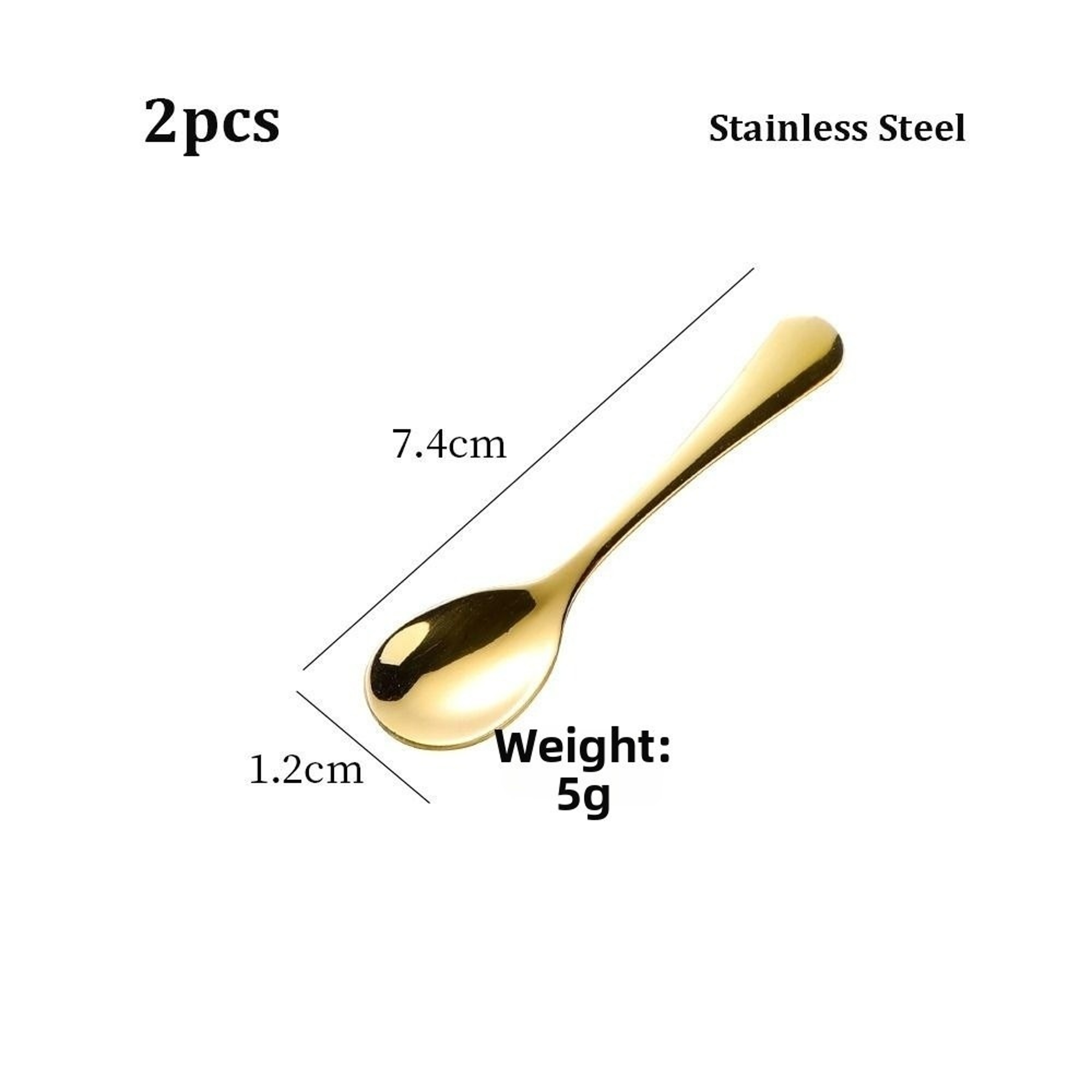 Mini Long Handle Ice Cream Dessert Spoons Portable Stainless Steel Coffee Tea Stirring Spoon Mixing 7